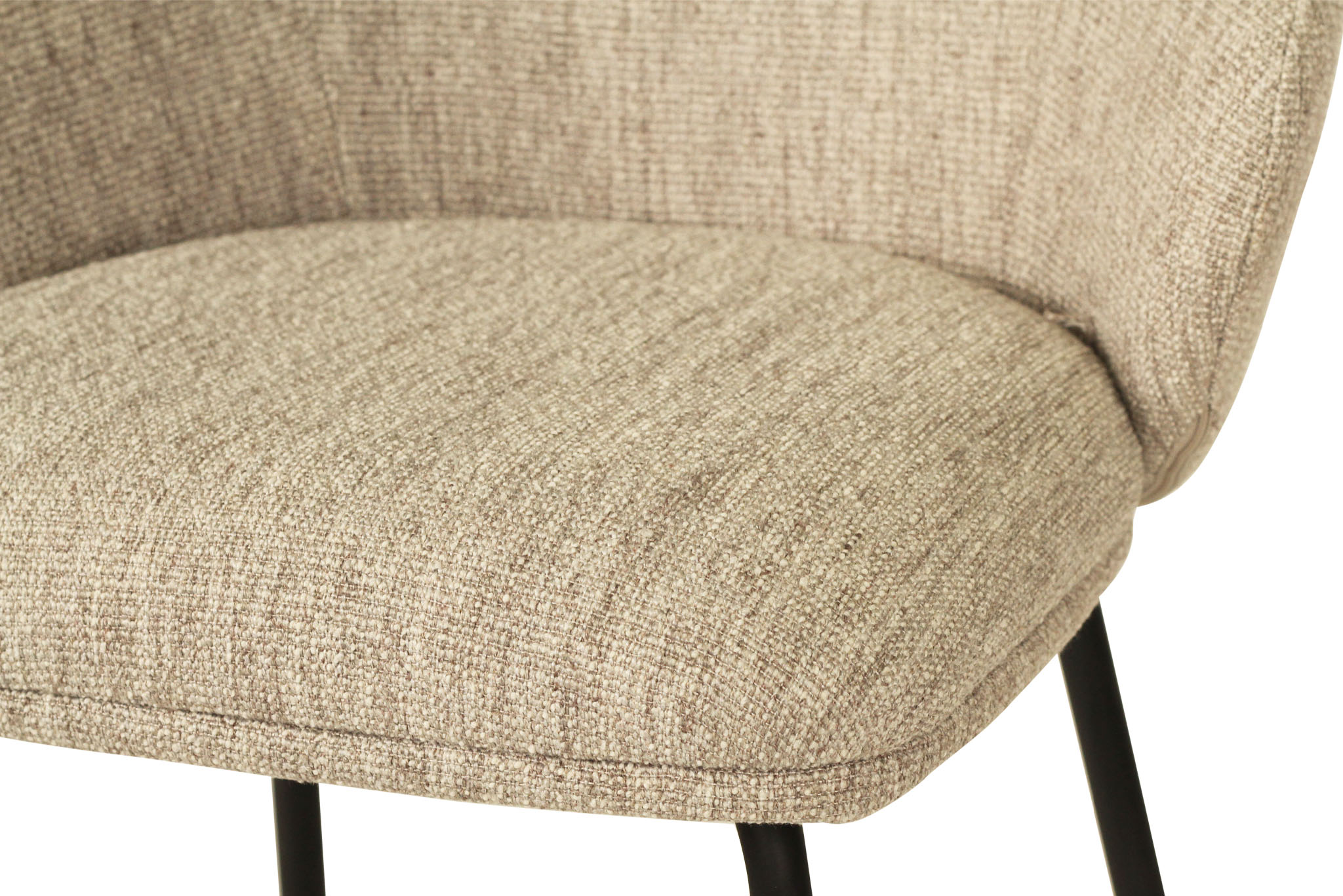 Anders Counter Stool - Pebble Upholstery with Black Legs - Image 8