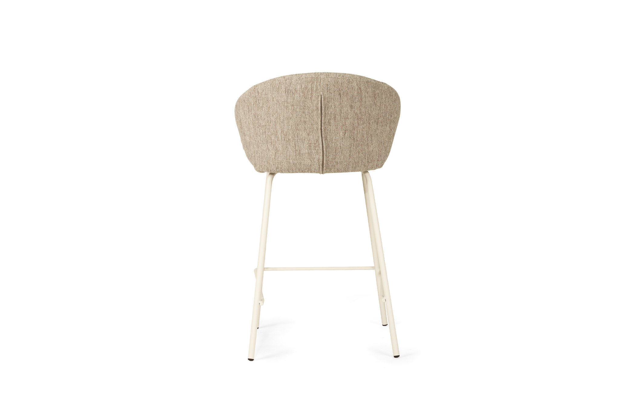 Anders Counter Stool - Pebble Upholstery with White Legs - Image 7