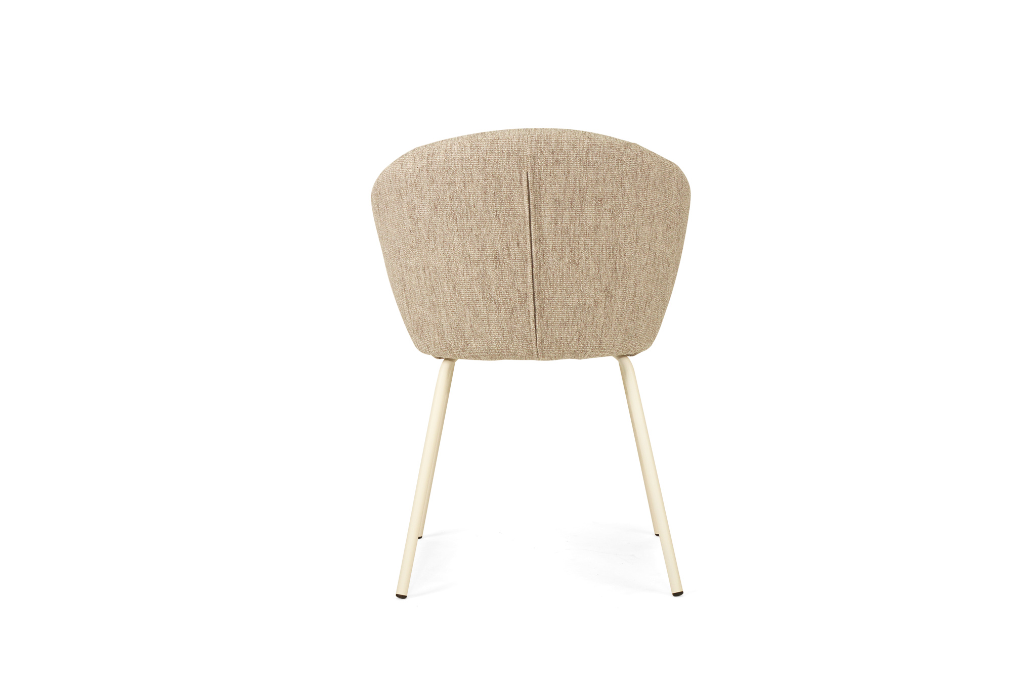 Anders Dining Chair - Pebble Upholstery with White Legs - Image 7