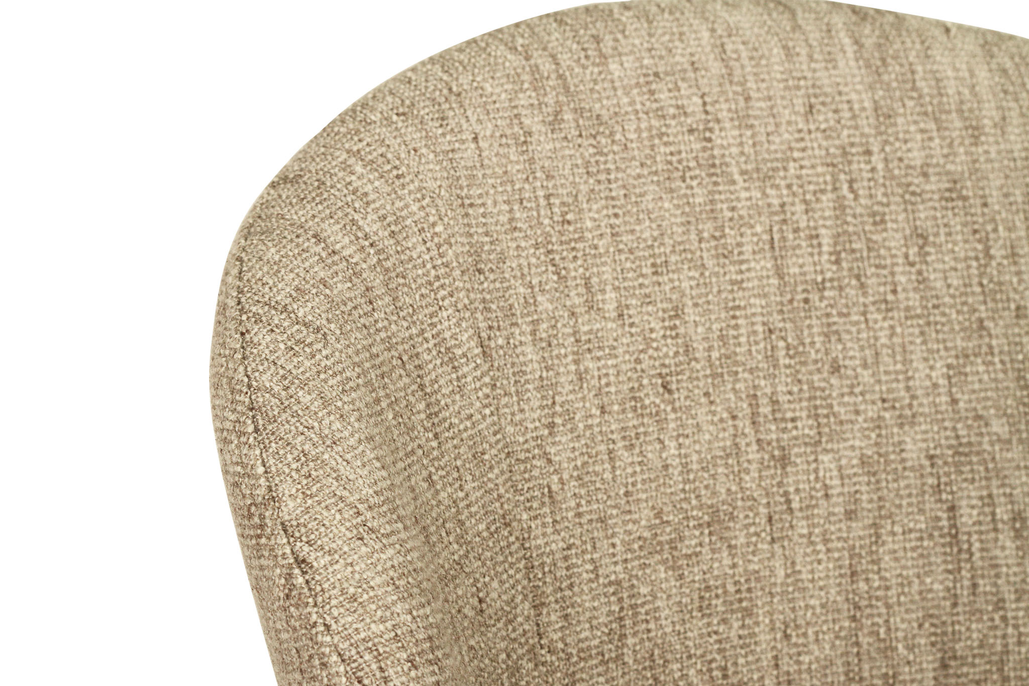Anders Dining Chair - Pebble Upholstery with White Legs - Image 9