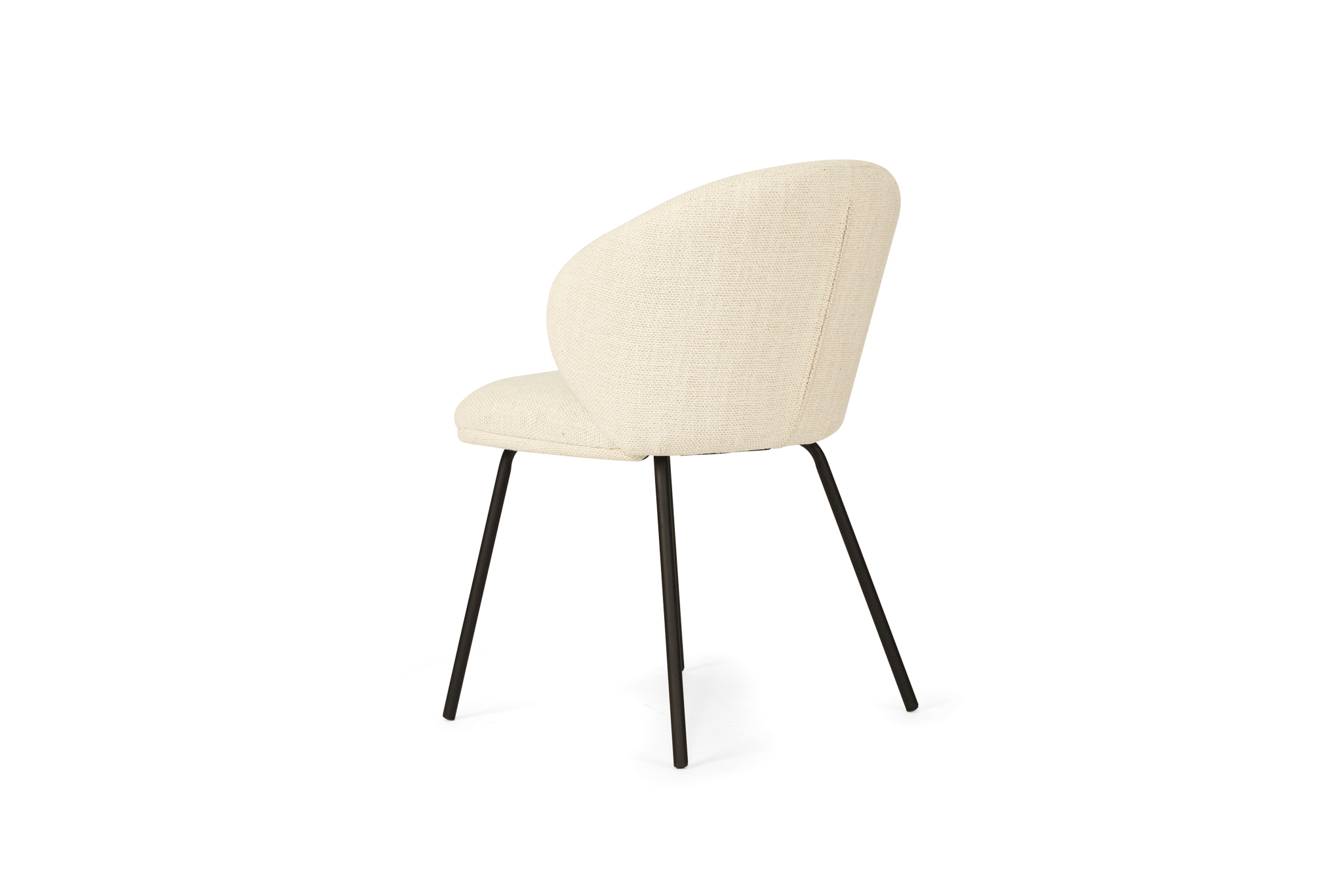 Anders Dining Chair - Natural Upholstery with Black Legs - Image 6