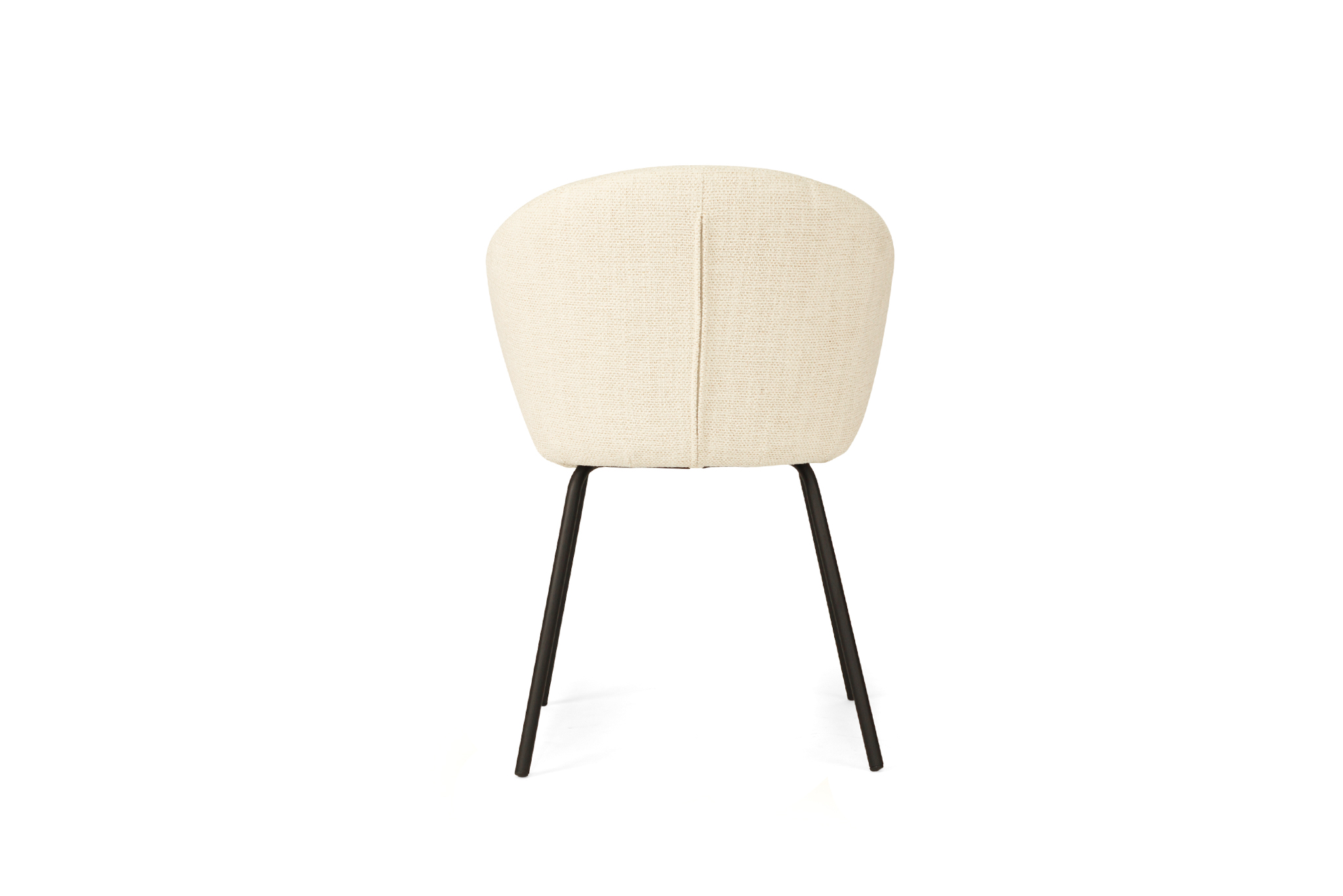 Anders Dining Chair - Natural Upholstery with Black Legs - Image 7