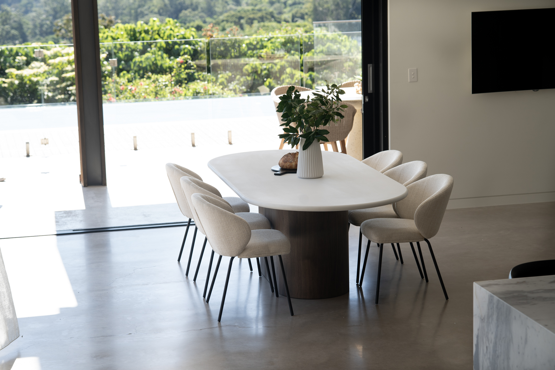 Anders Dining Chair - Natural Upholstery with Black Legs - Image 22