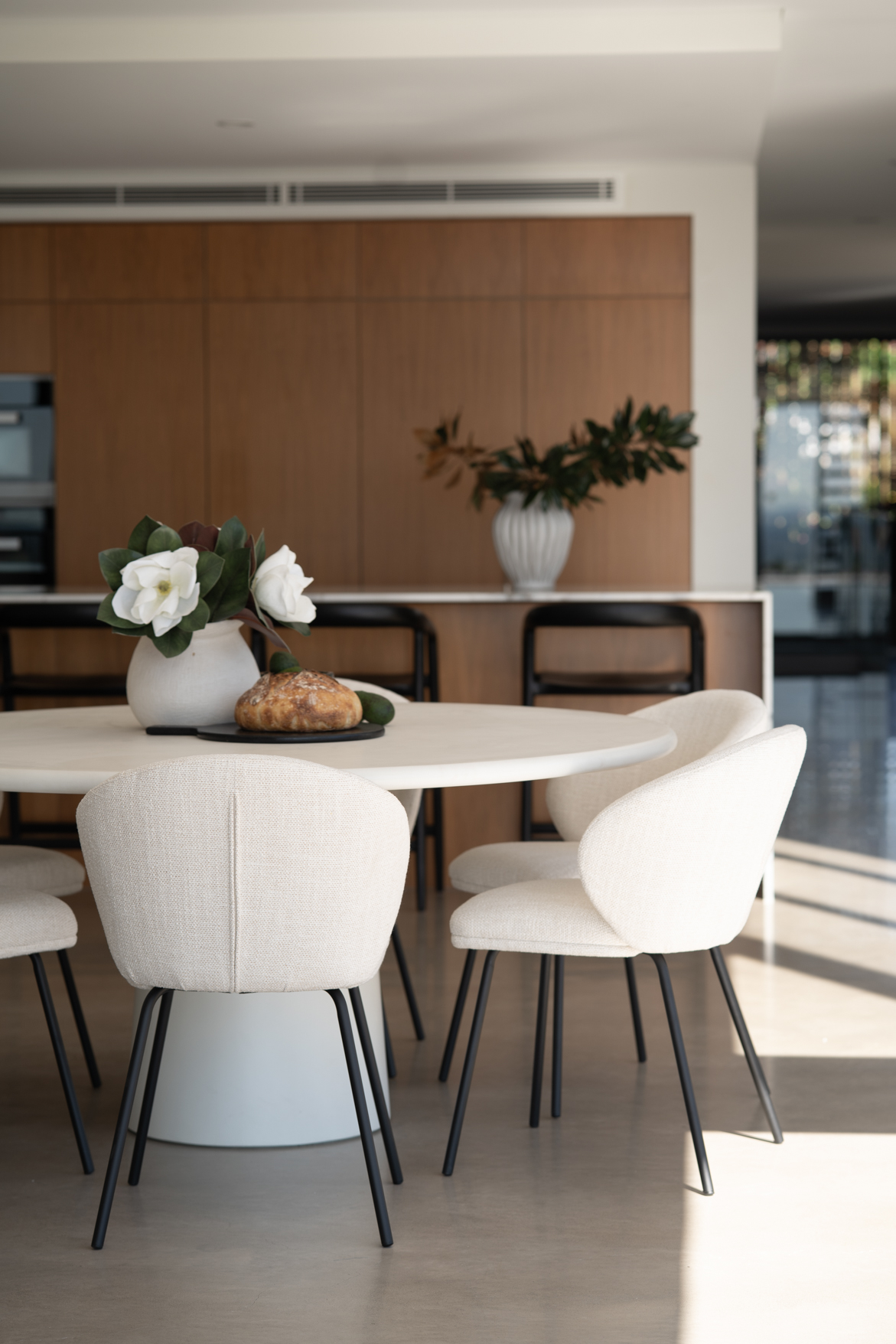Anders Dining Chair - Natural Upholstery with Black Legs - Image 23