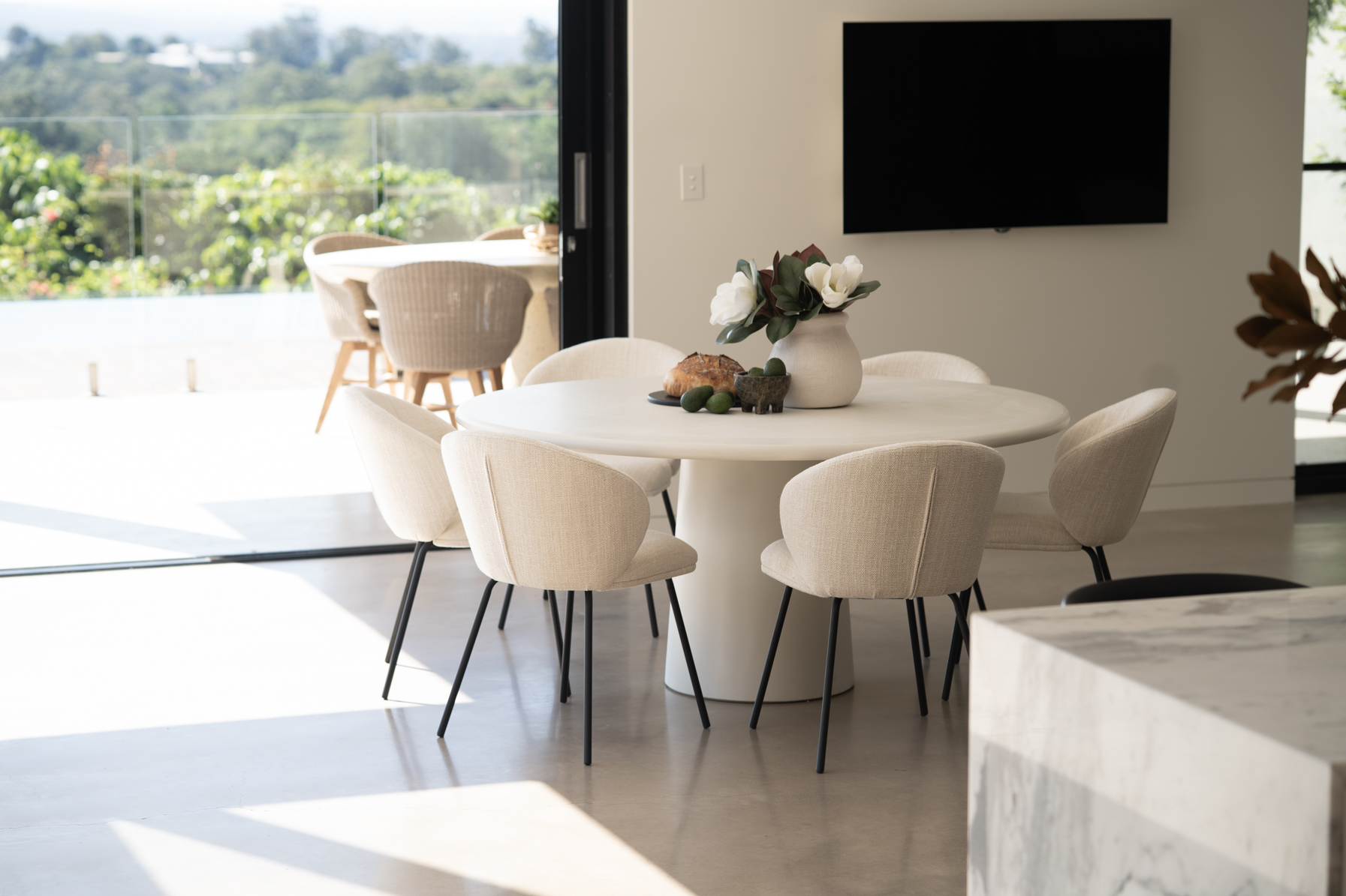 Anders Dining Chair - Natural Upholstery with Black Legs - Image 29