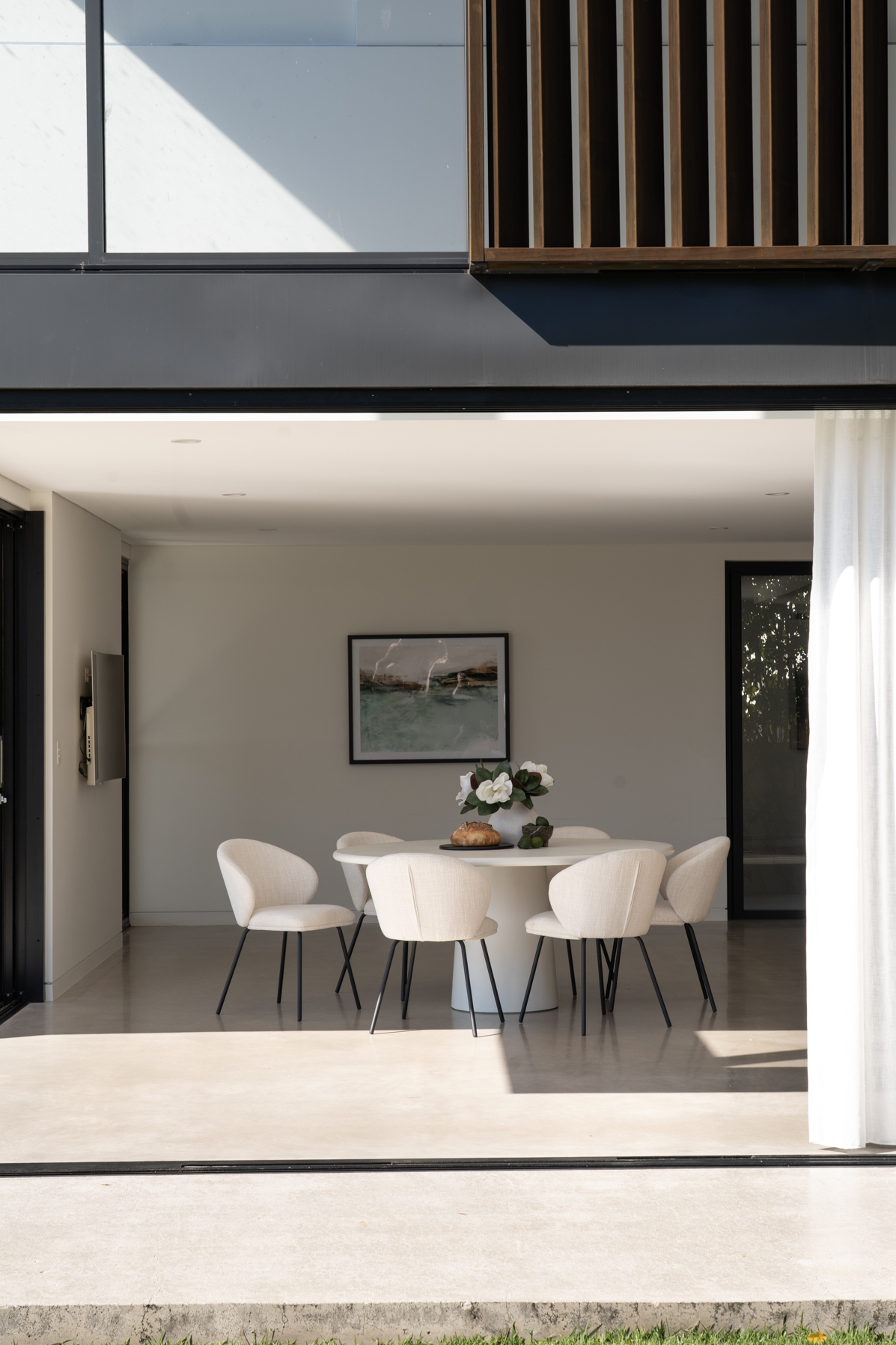 Anders Dining Chair - Natural Upholstery with Black Legs - Image 31