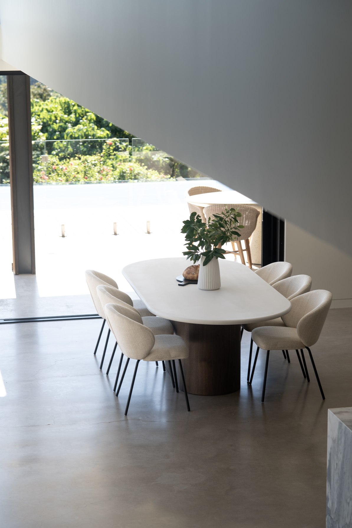 Anders Dining Chair - Natural Upholstery with Black Legs - Image 11