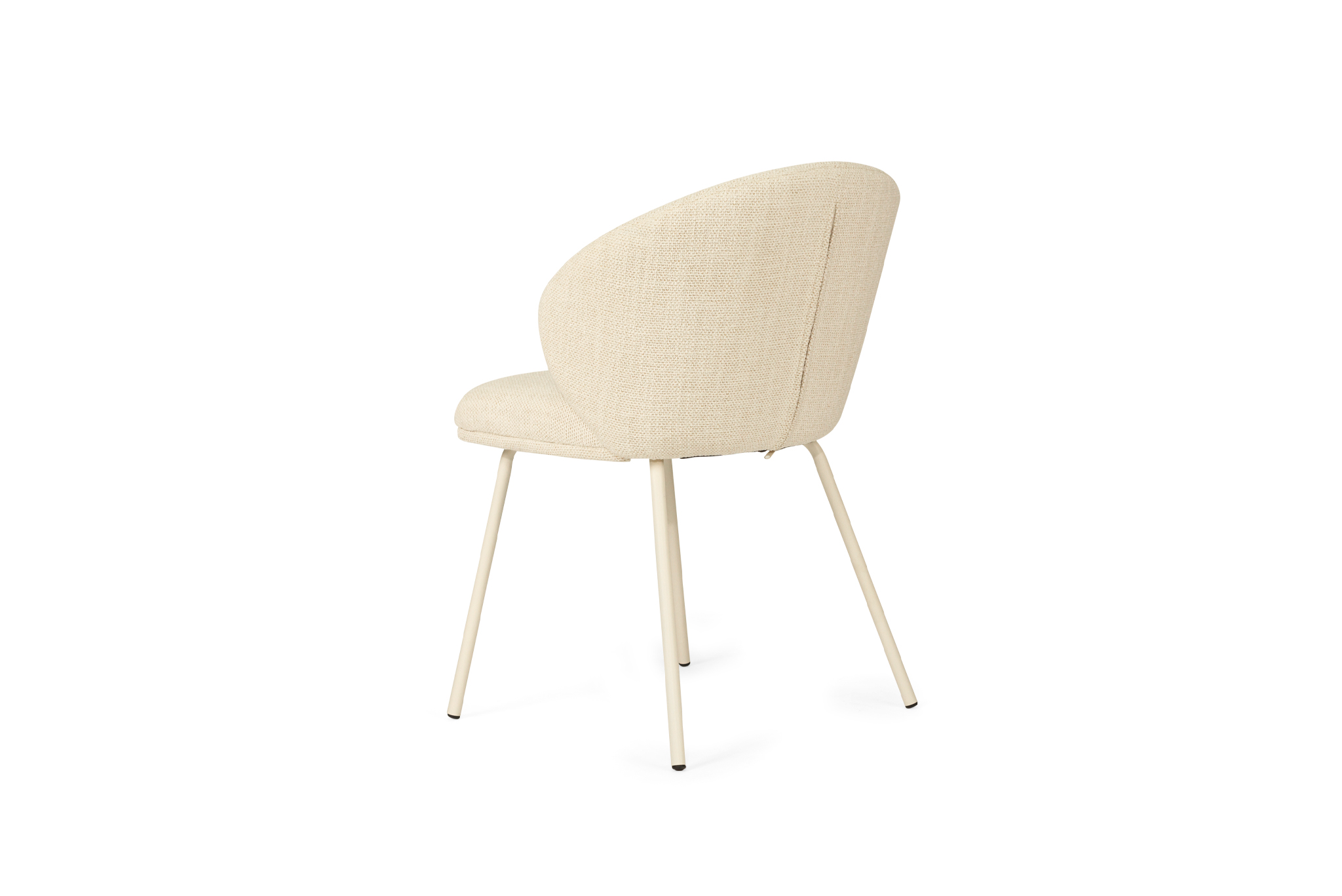 Anders Dining Chair - Natural Upholstery with White Legs - Image 6