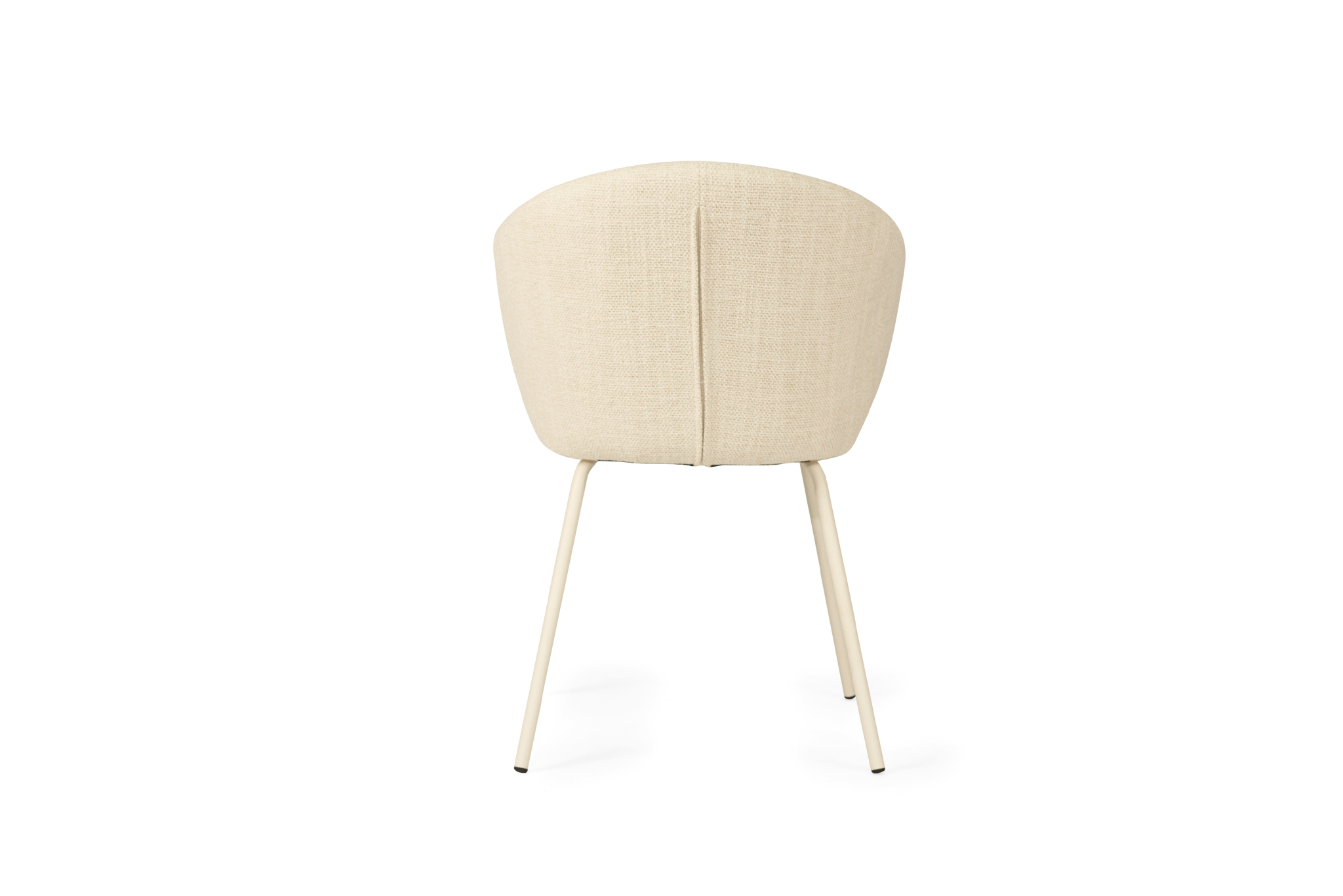 Anders Dining Chair - Natural Upholstery with White Legs - Image 7