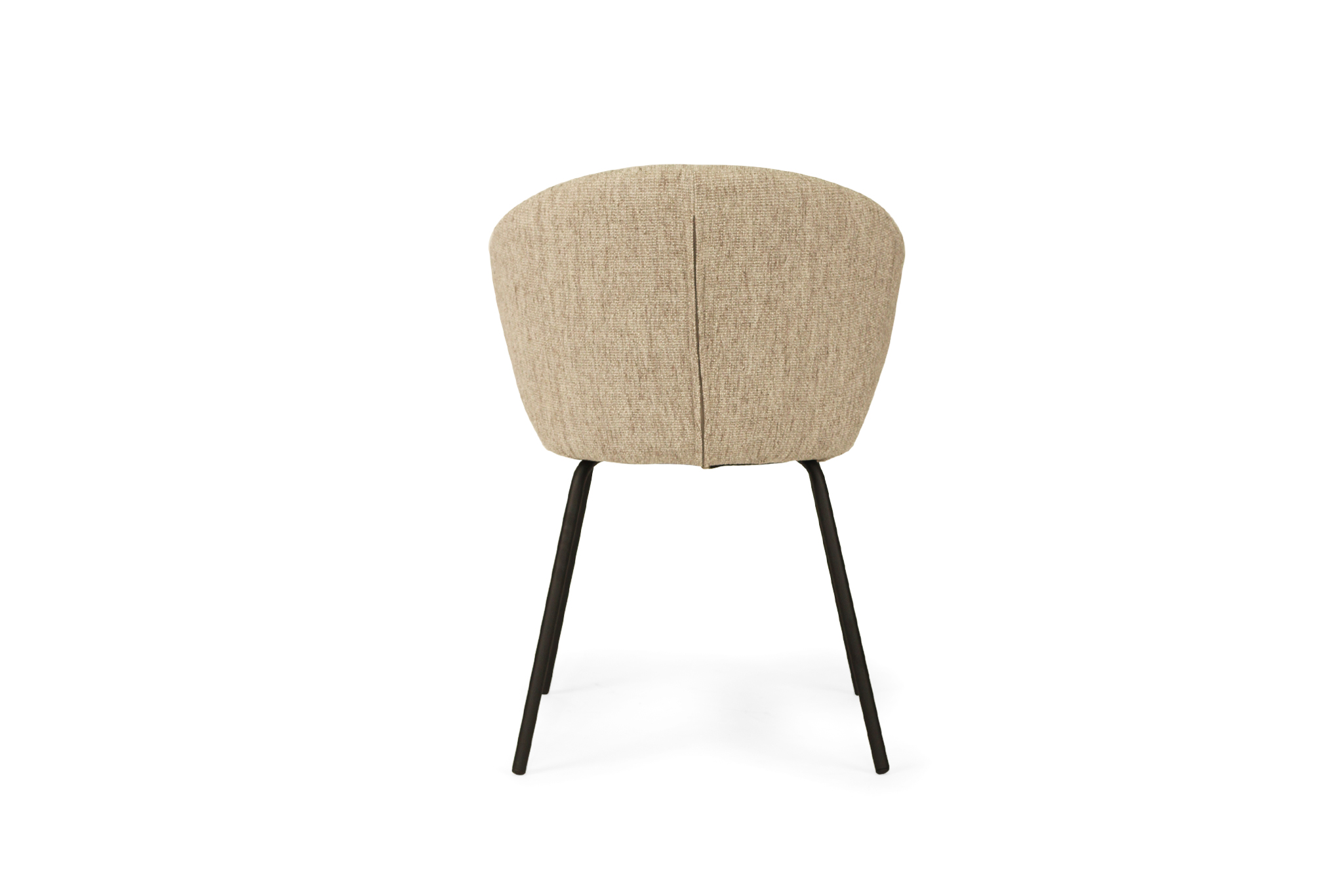 Anders Dining Chair - Pebble Upholstery with Black Legs - Image 7