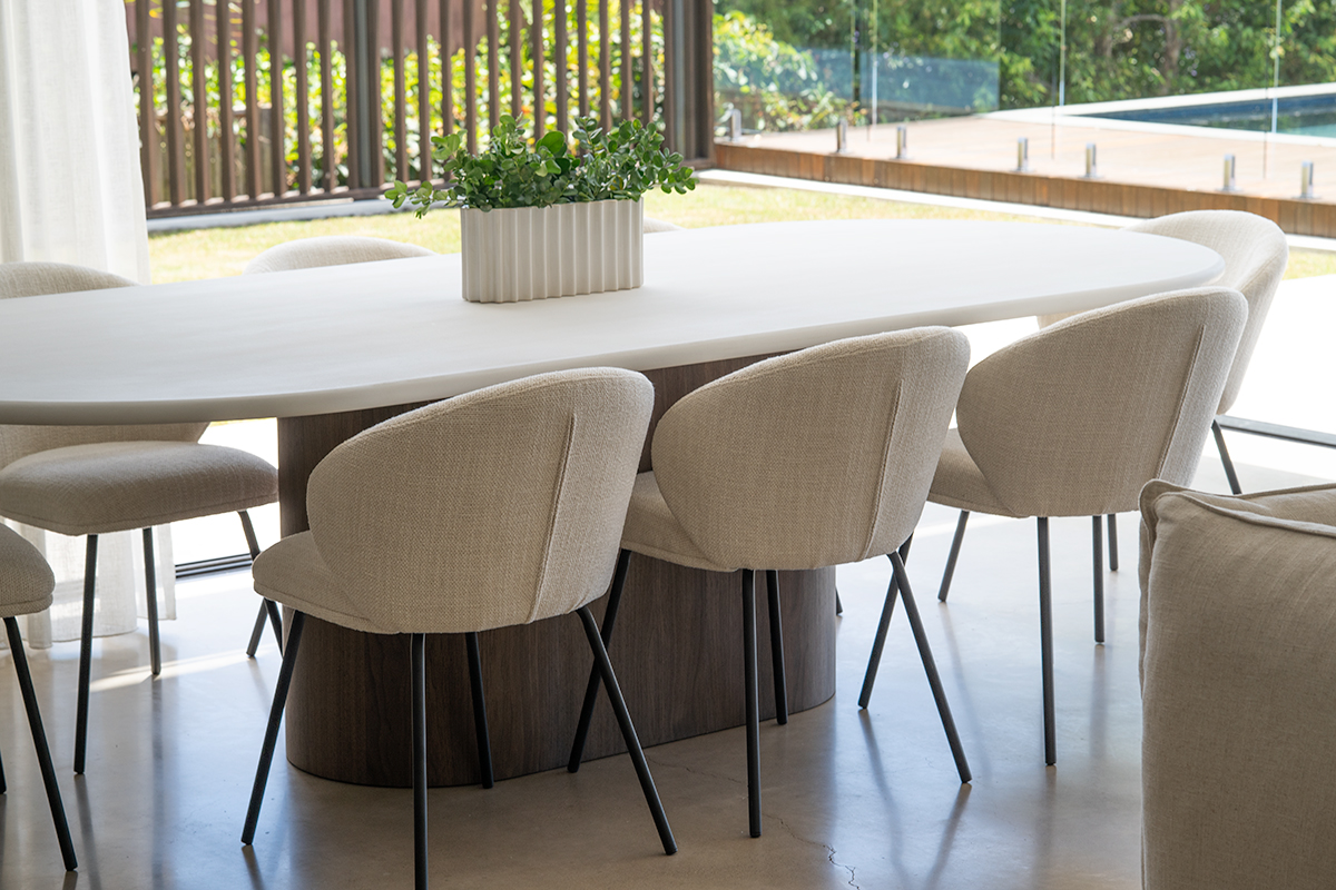 Anders Dining Chair - Natural Upholstery with Black Legs - Image 39