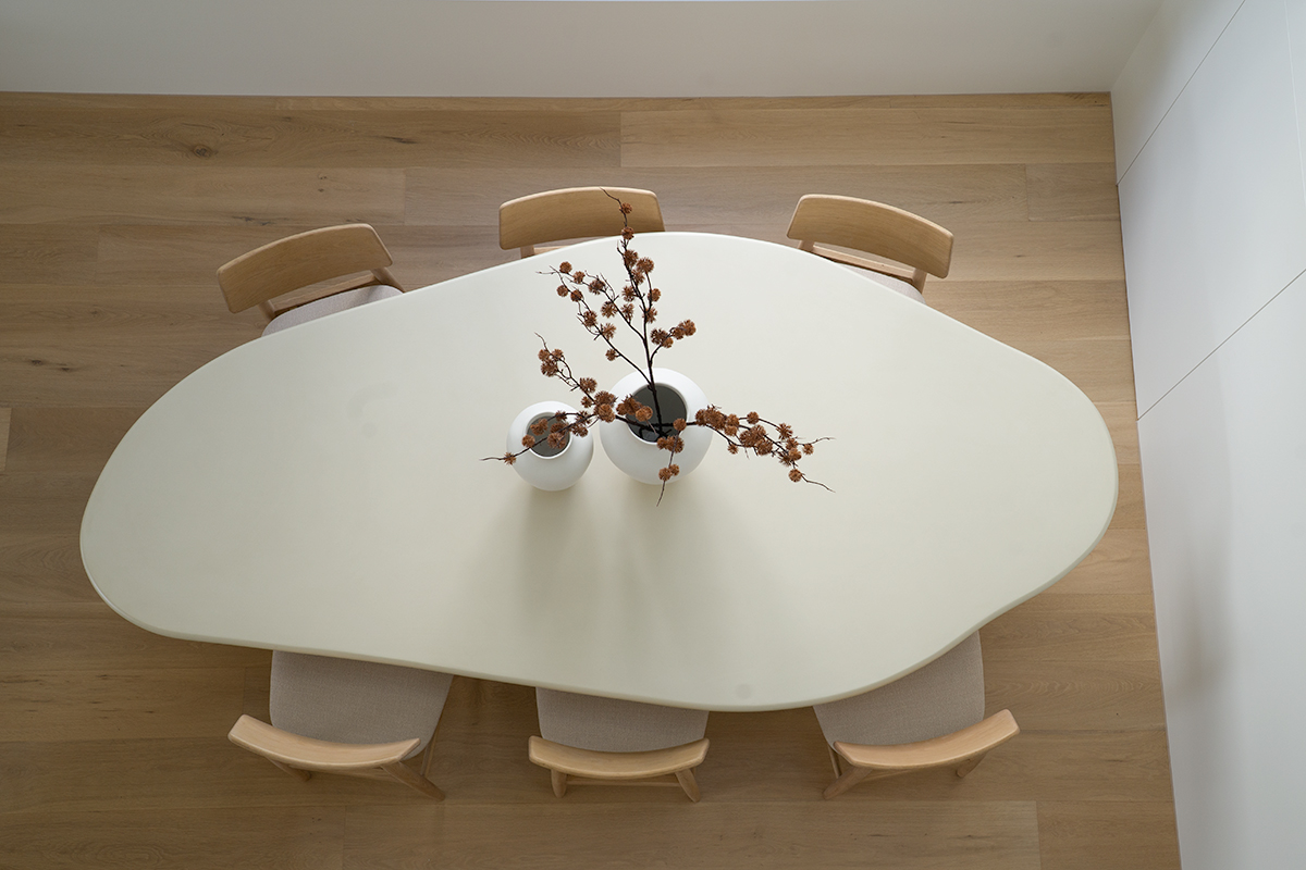 Lorenzo Organic Dining Table - 2.5m - Ivory - Image 2