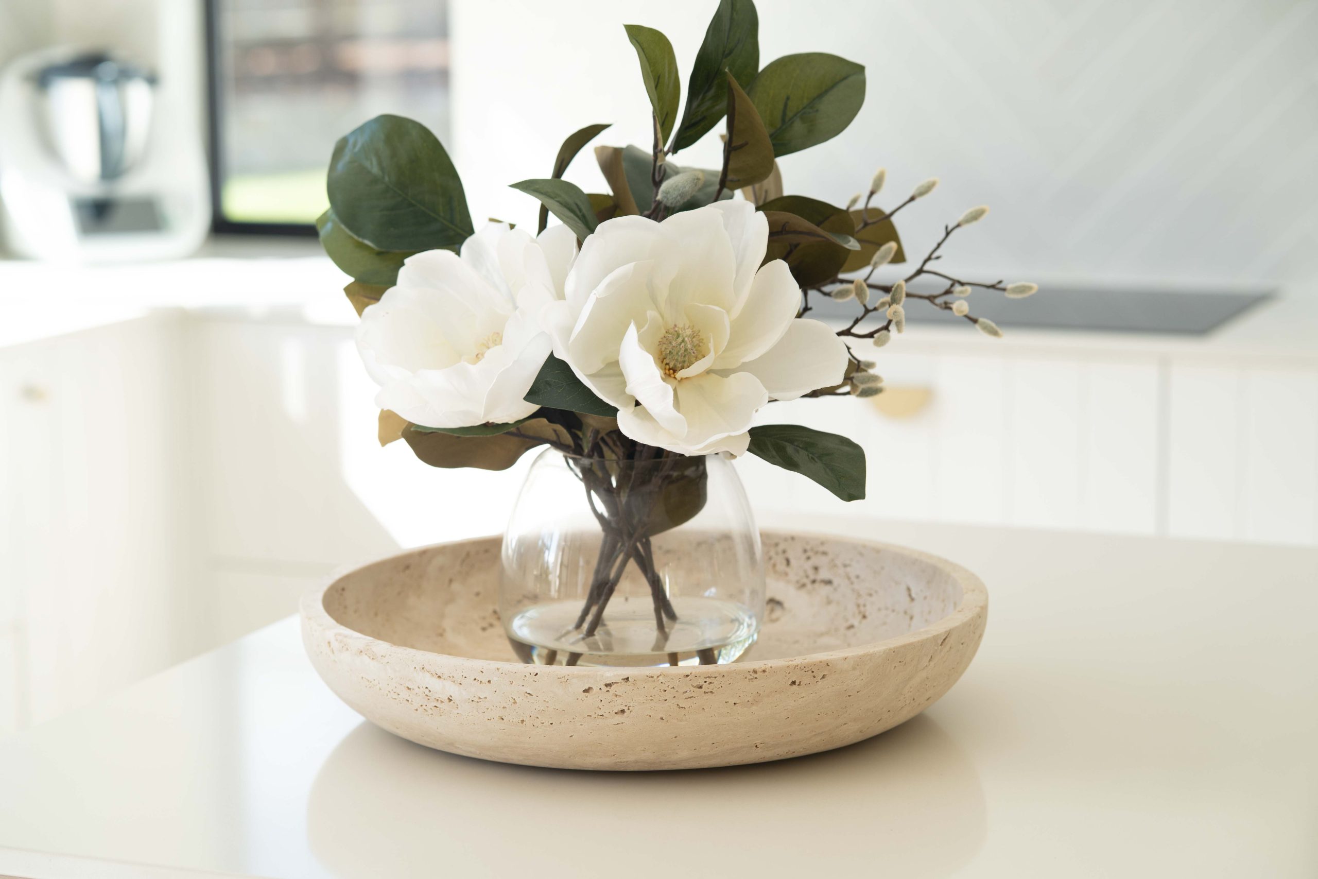 Jillian Fruit Bowl - Travertine - Image 2