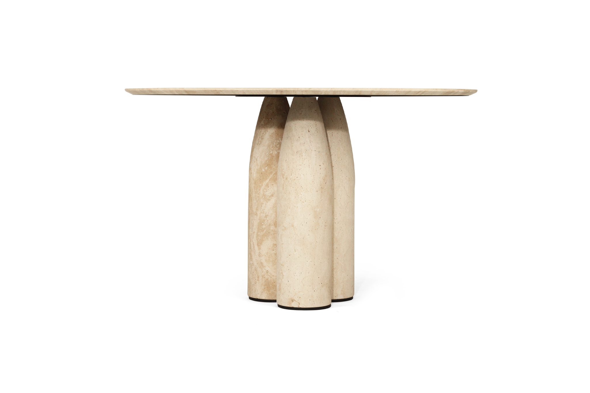 Elio Travertine Dining Table - 130cm - Image 3