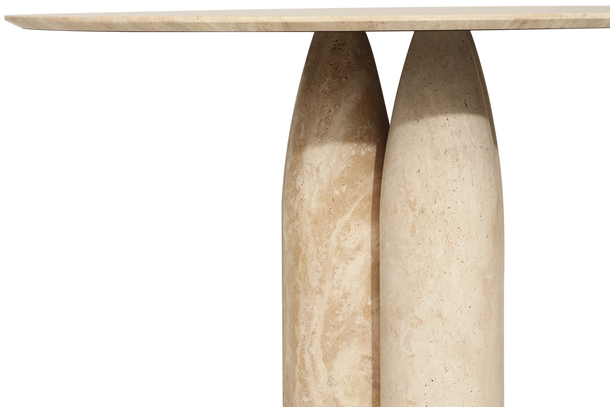 Elio Travertine Dining Table - 130cm - Image 5