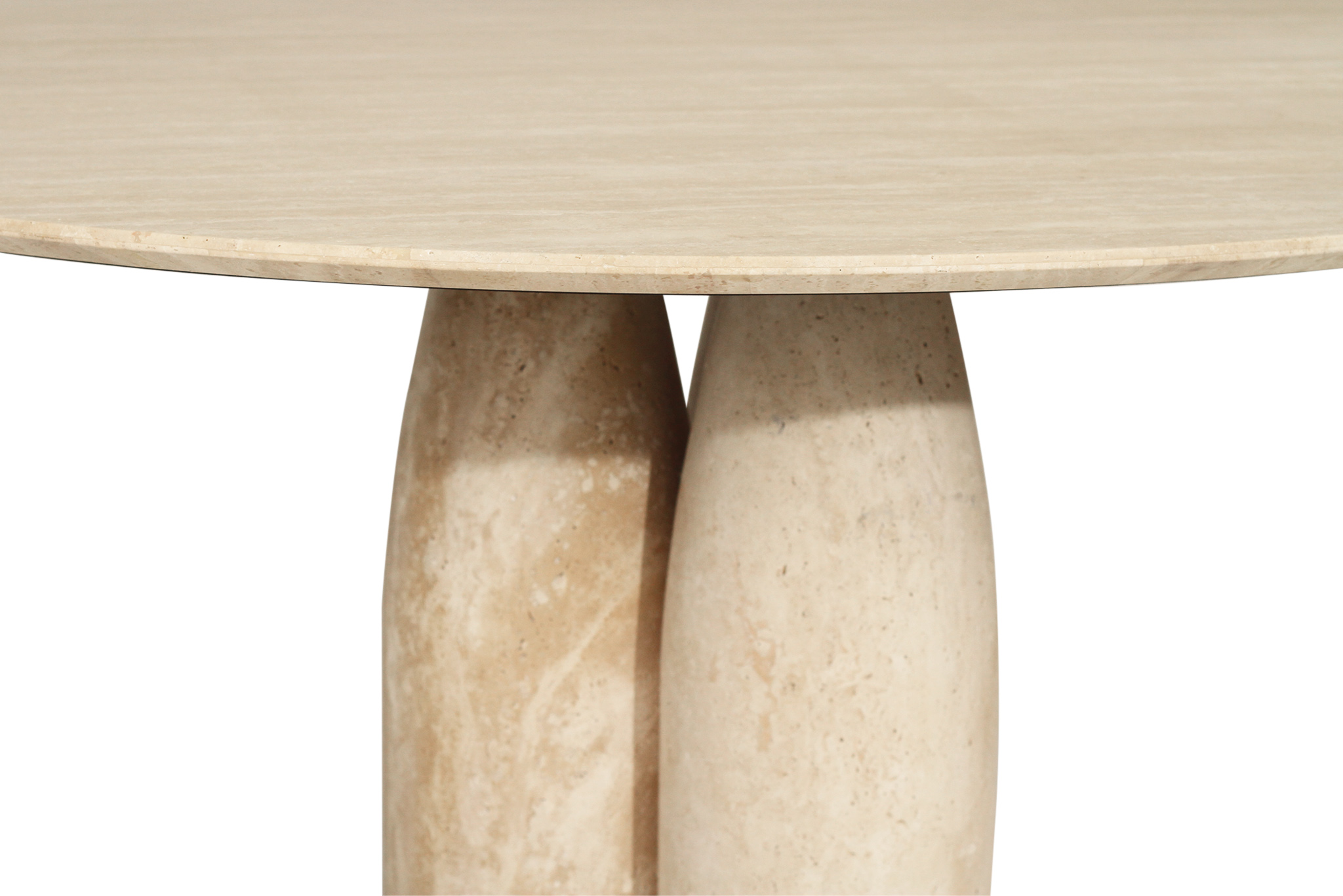 Elio Travertine Dining Table - 130cm - Image 6