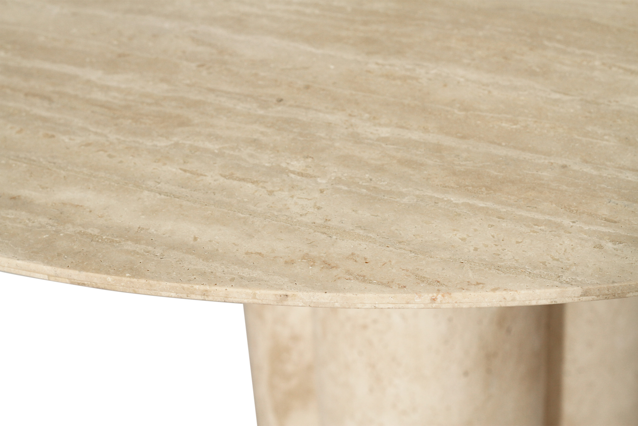 Elio Travertine Dining Table - 130cm - Image 9