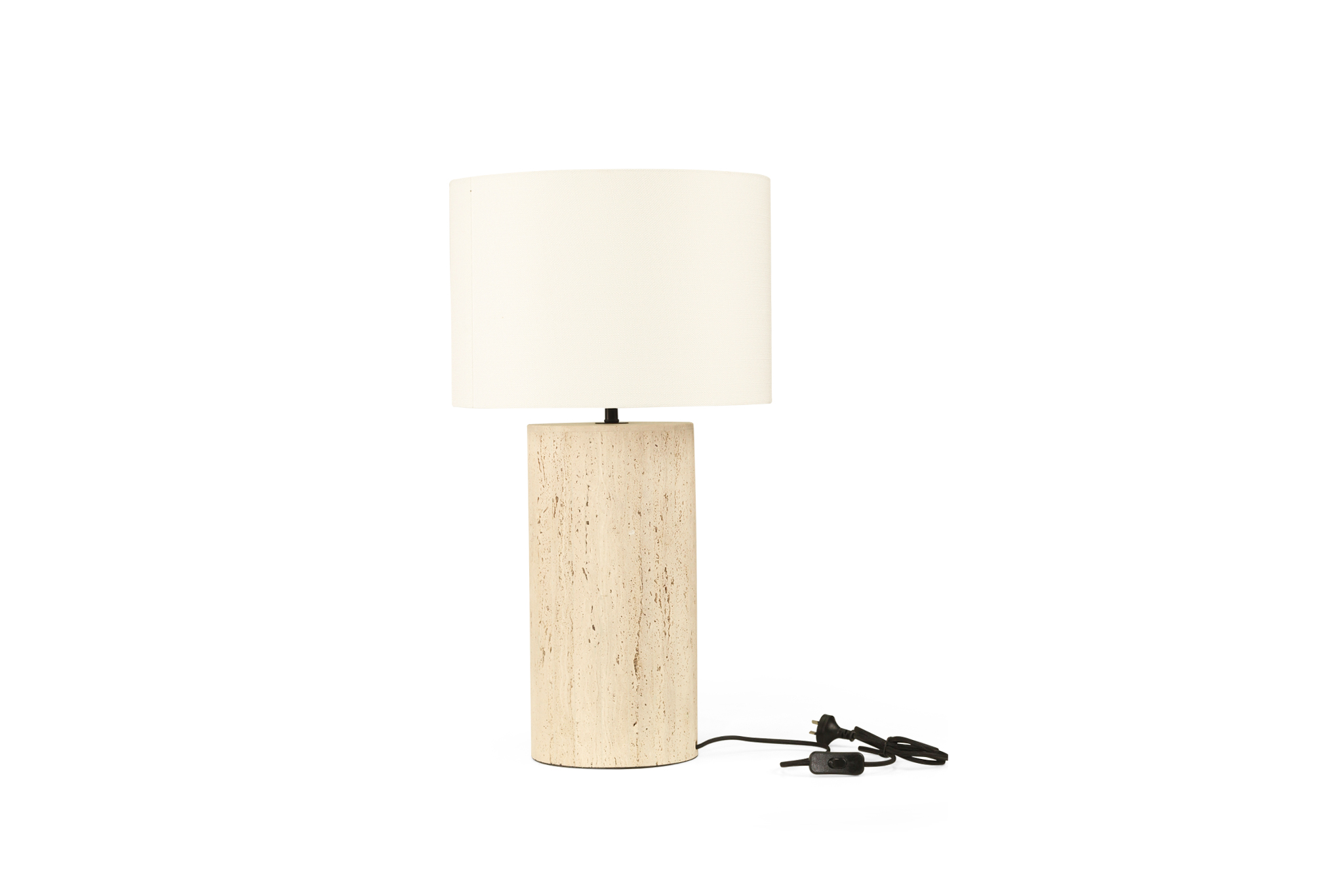 Geo Travertine Lamp - 40cm