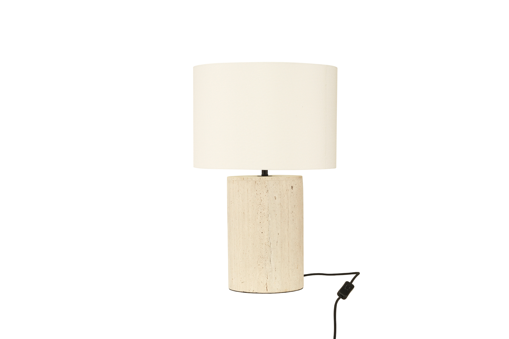 Geo Travertine Lamp - 30cm
