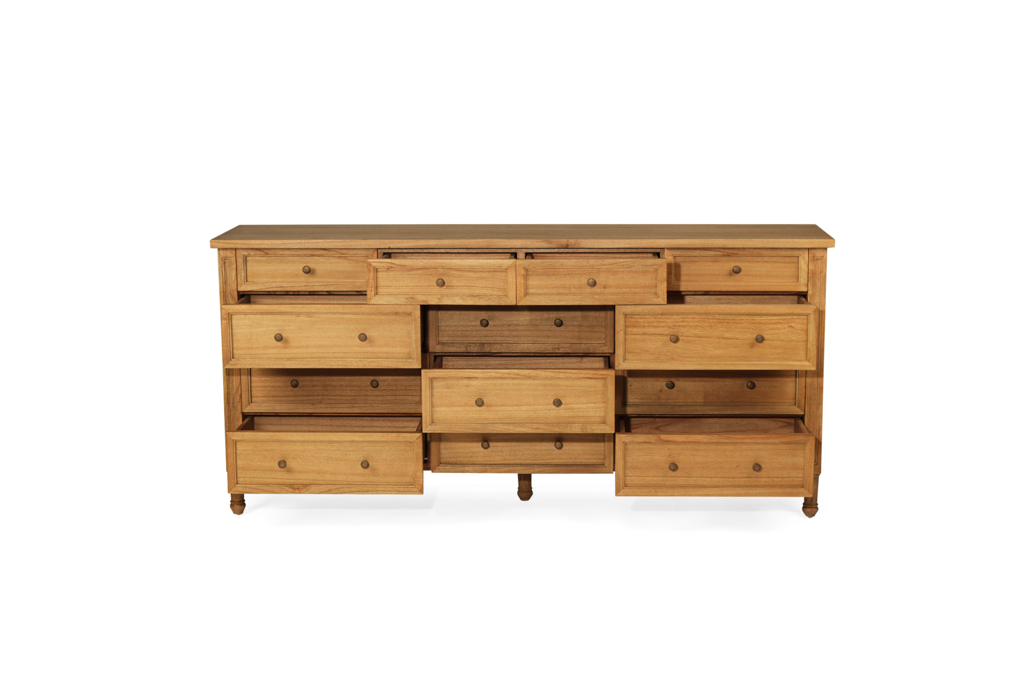 Hamilton Dresser - 13 Drawer - Weathered Oak - Image 4