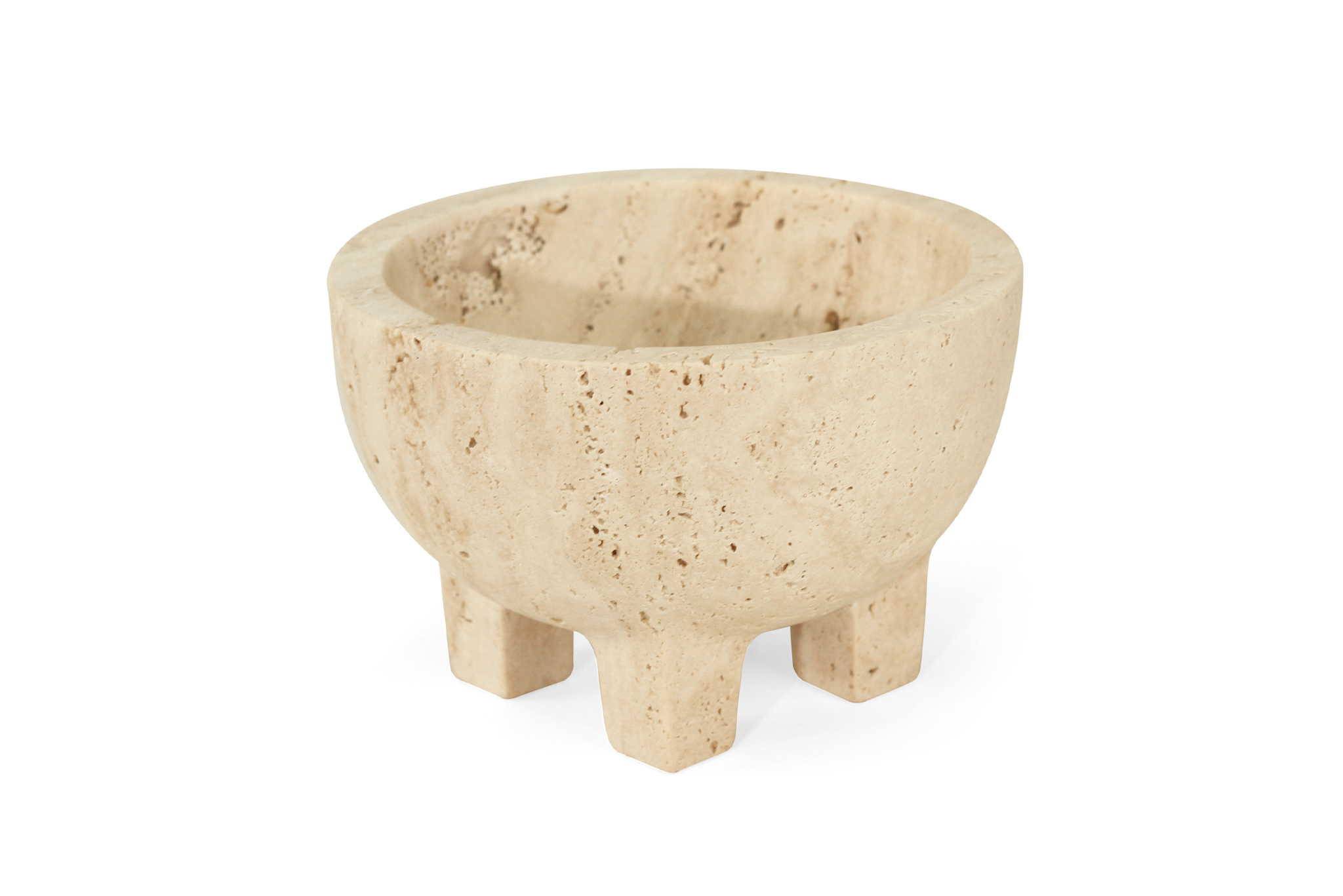 Jillian Four Leg Bowl - Travertine - Image 3