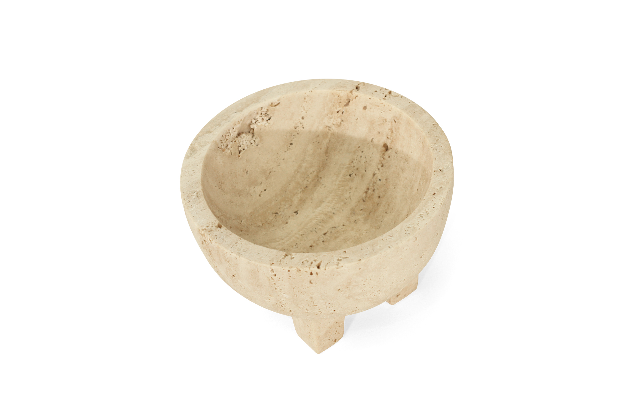 Jillian Four Leg Bowl - Travertine - Image 4