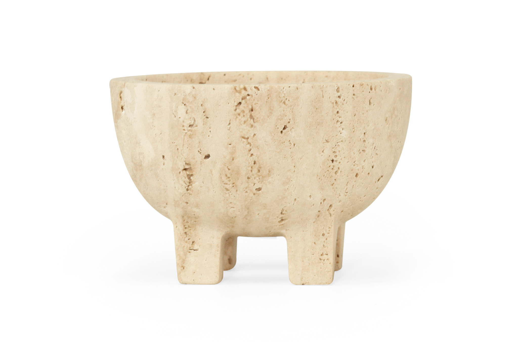 Jillian Four Leg Bowl - Travertine - Image 5