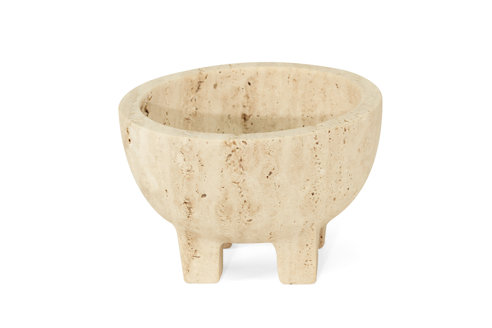 Jillian Four Leg Bowl - Travertine - Image 6