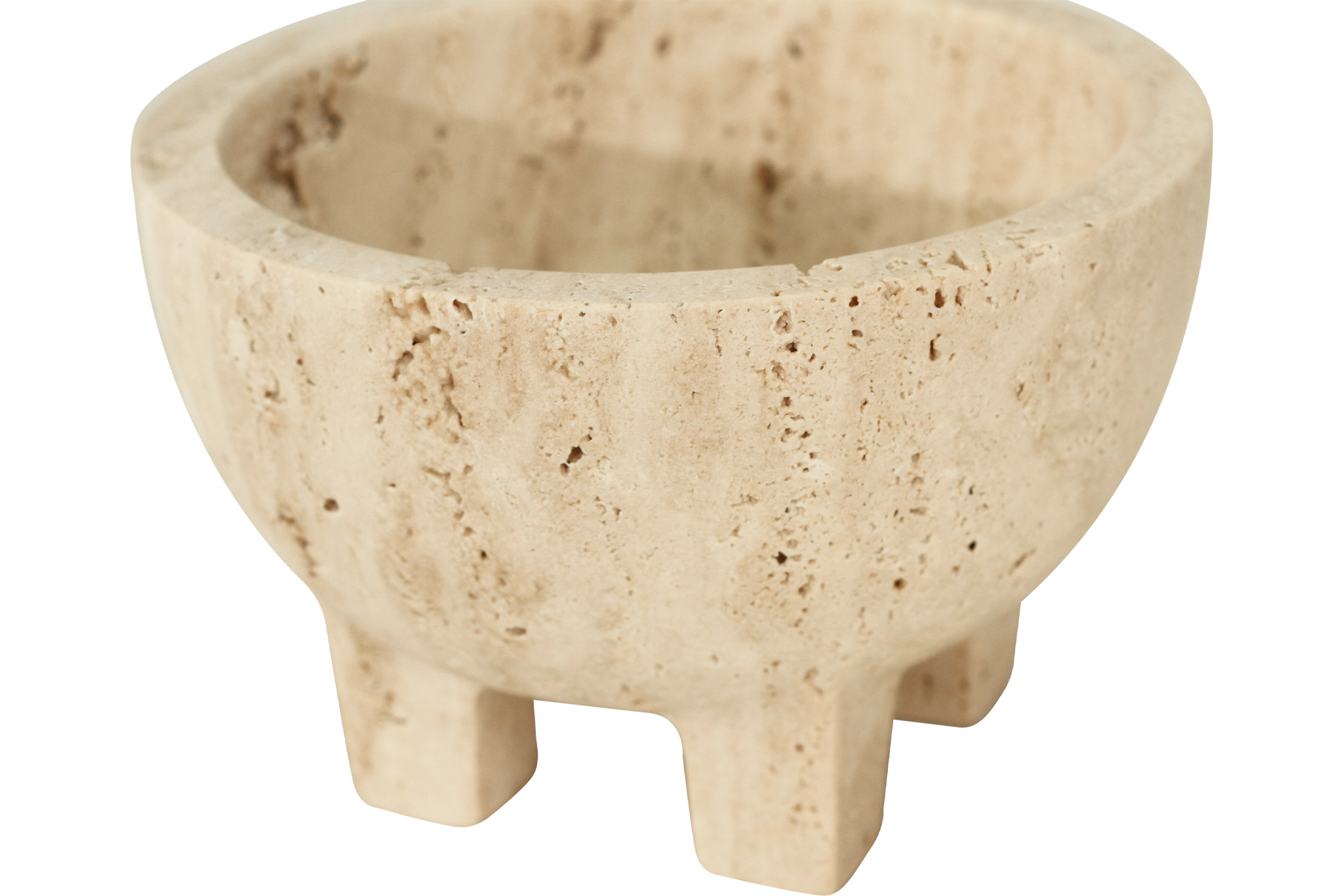 Jillian Four Leg Bowl - Travertine - Image 7