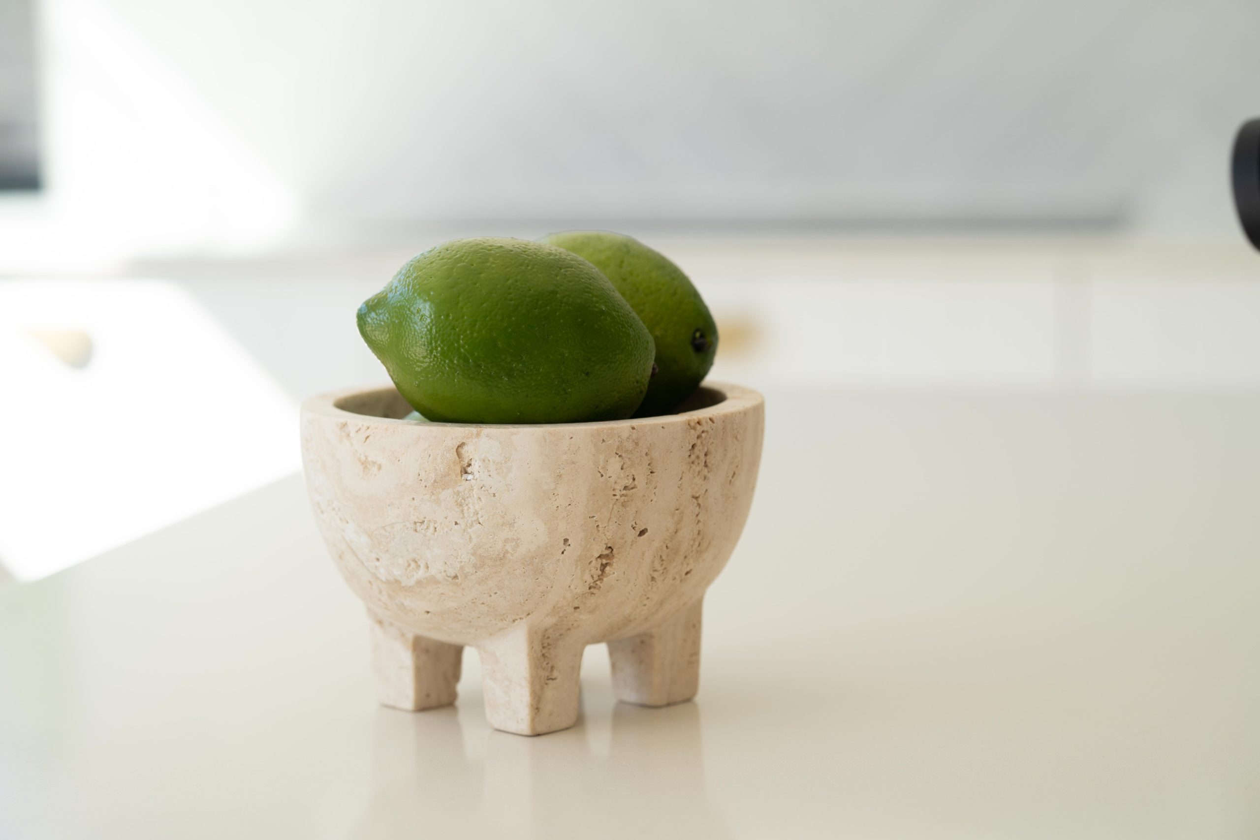 Jillian Four Leg Bowl - Travertine - Image 9