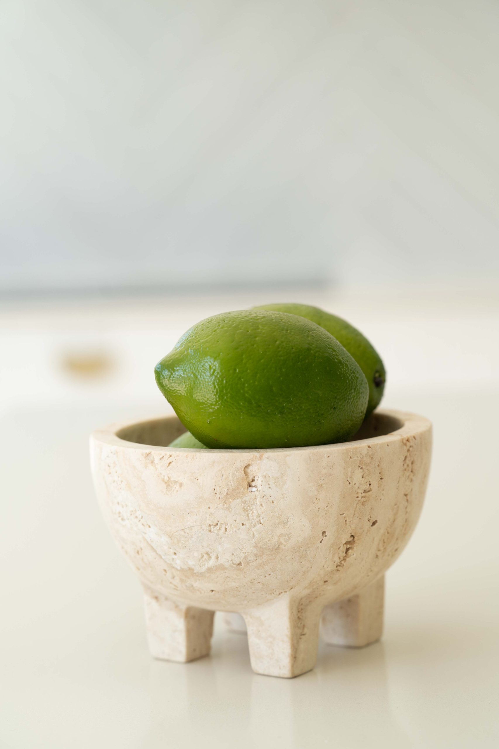 Jillian Four Leg Bowl - Travertine - Image 2