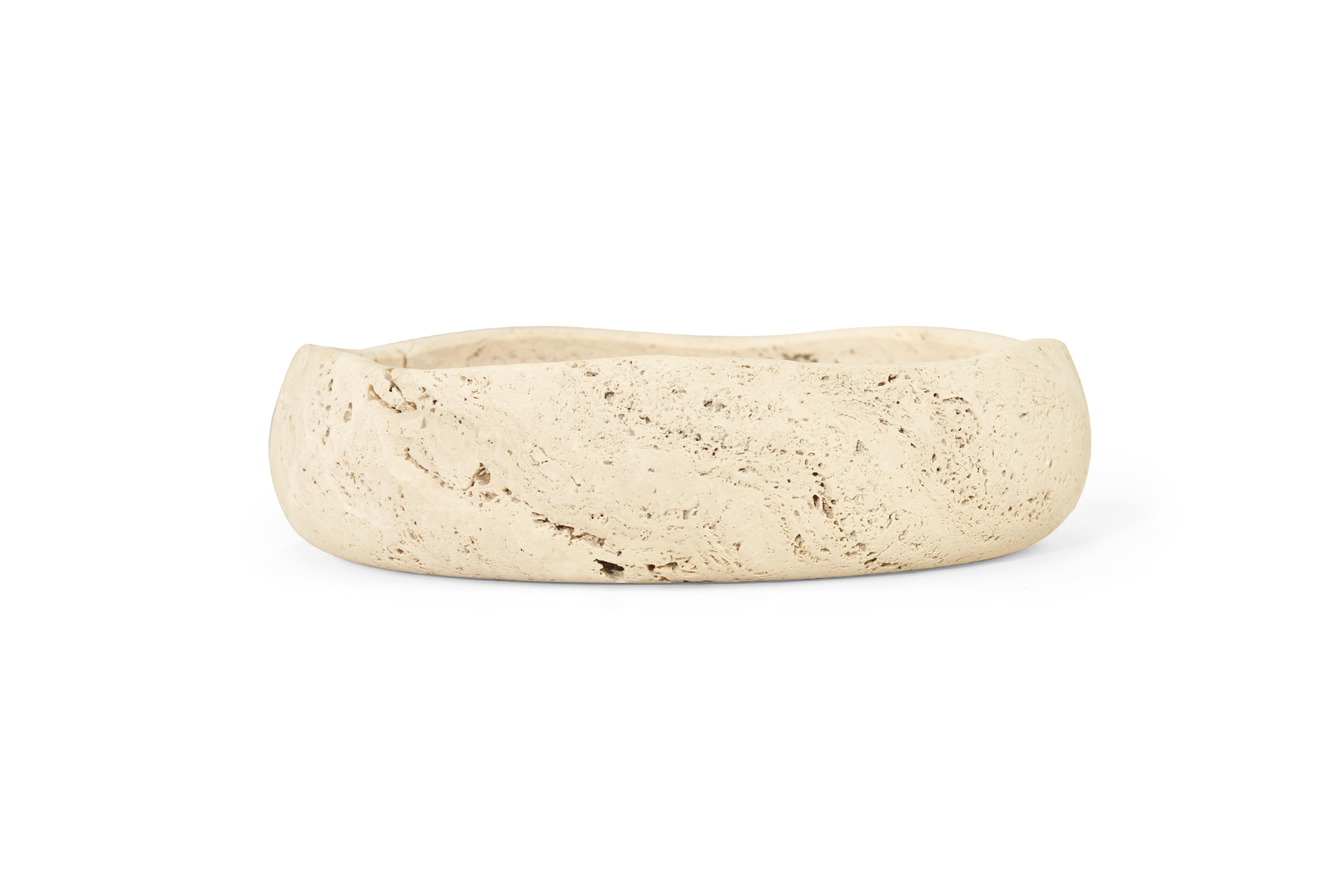 Jillian Organic Fruit Bowl - Large - Travertine