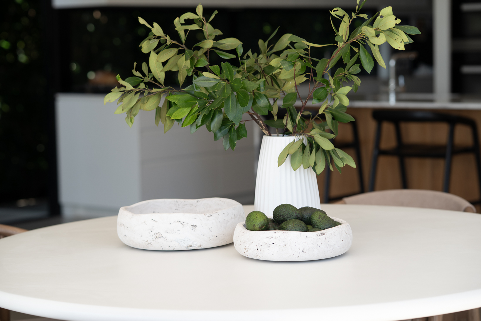 Jillian Organic Fruit Bowl - Large - Travertine - Image 8