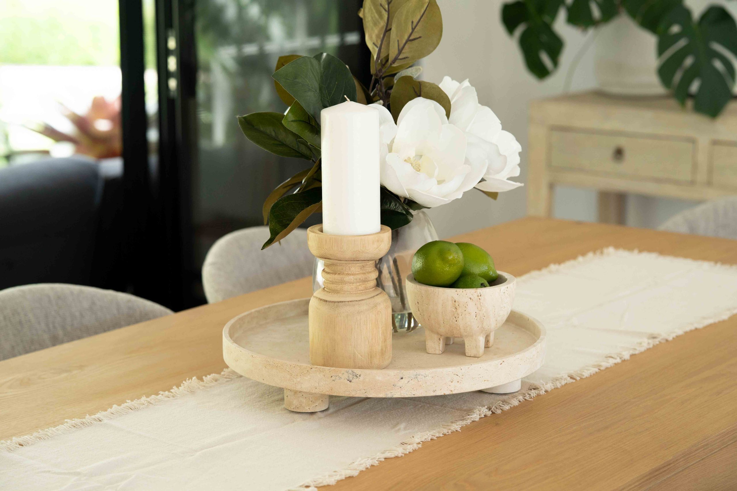 Jillian Serving Stand - Travertine - Image 11