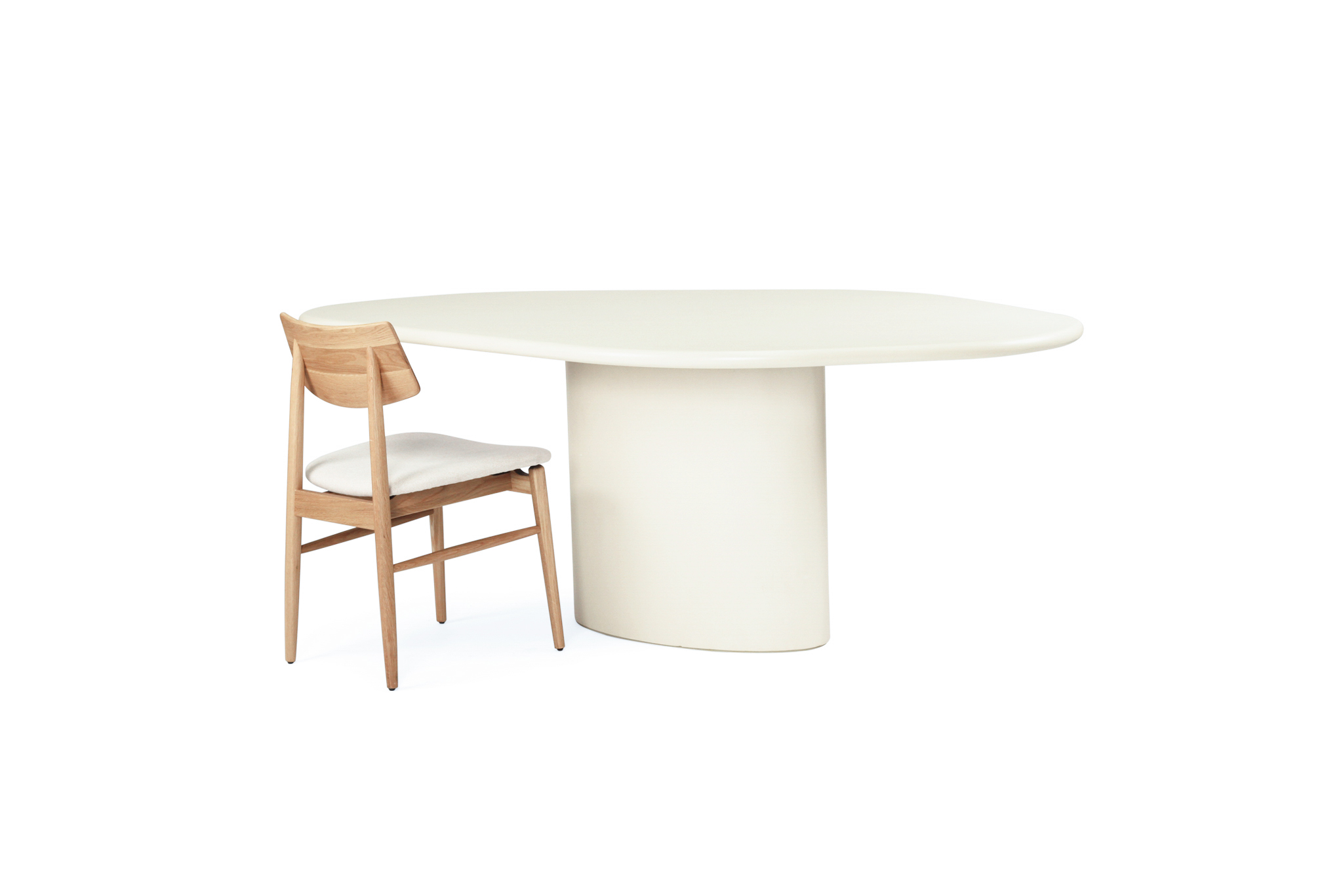 Lorenzo Organic Dining Table - 2m - Ivory - Image 8