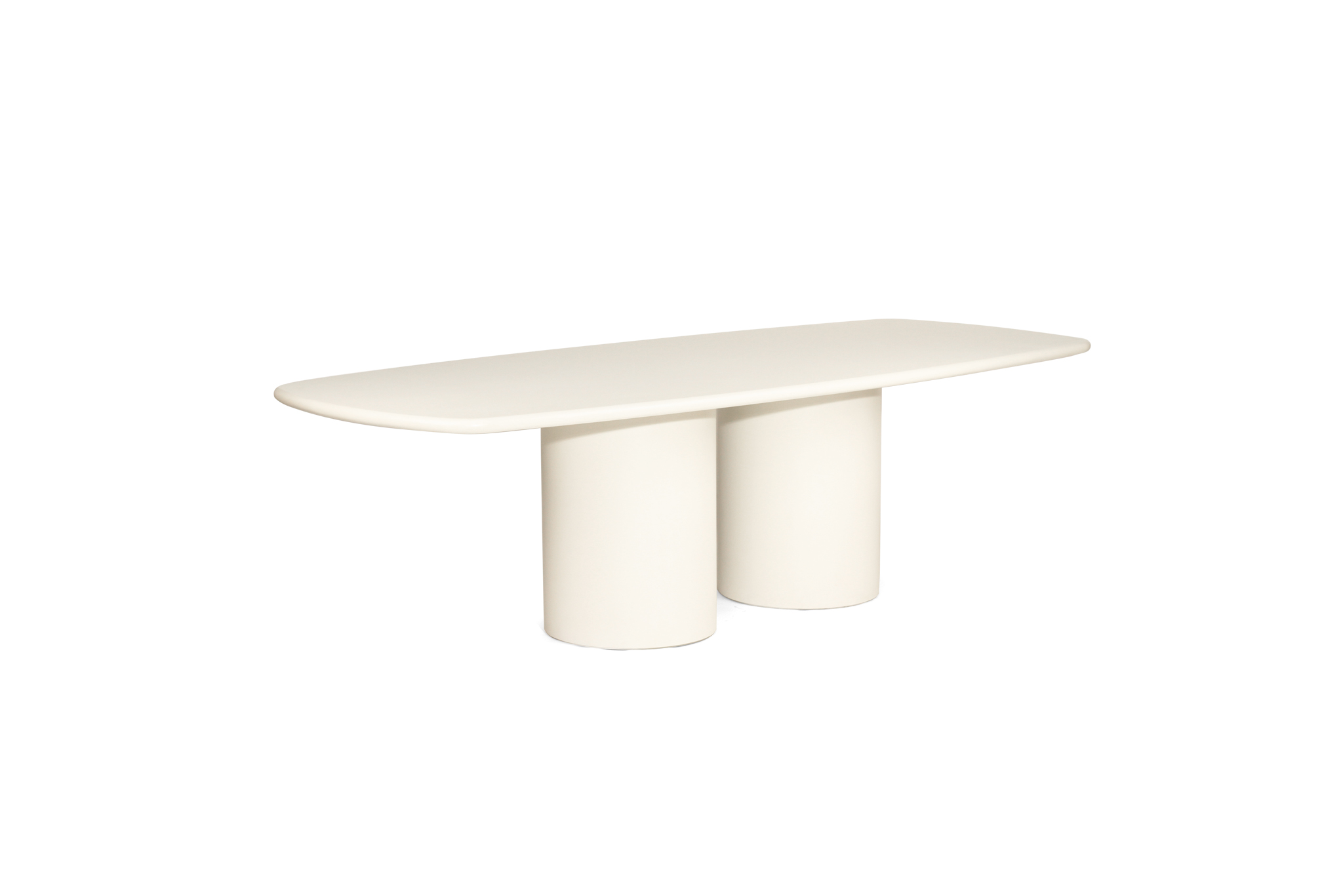 Lorenzo Organic Rectangle Dining Table - 2.7m - Ivory