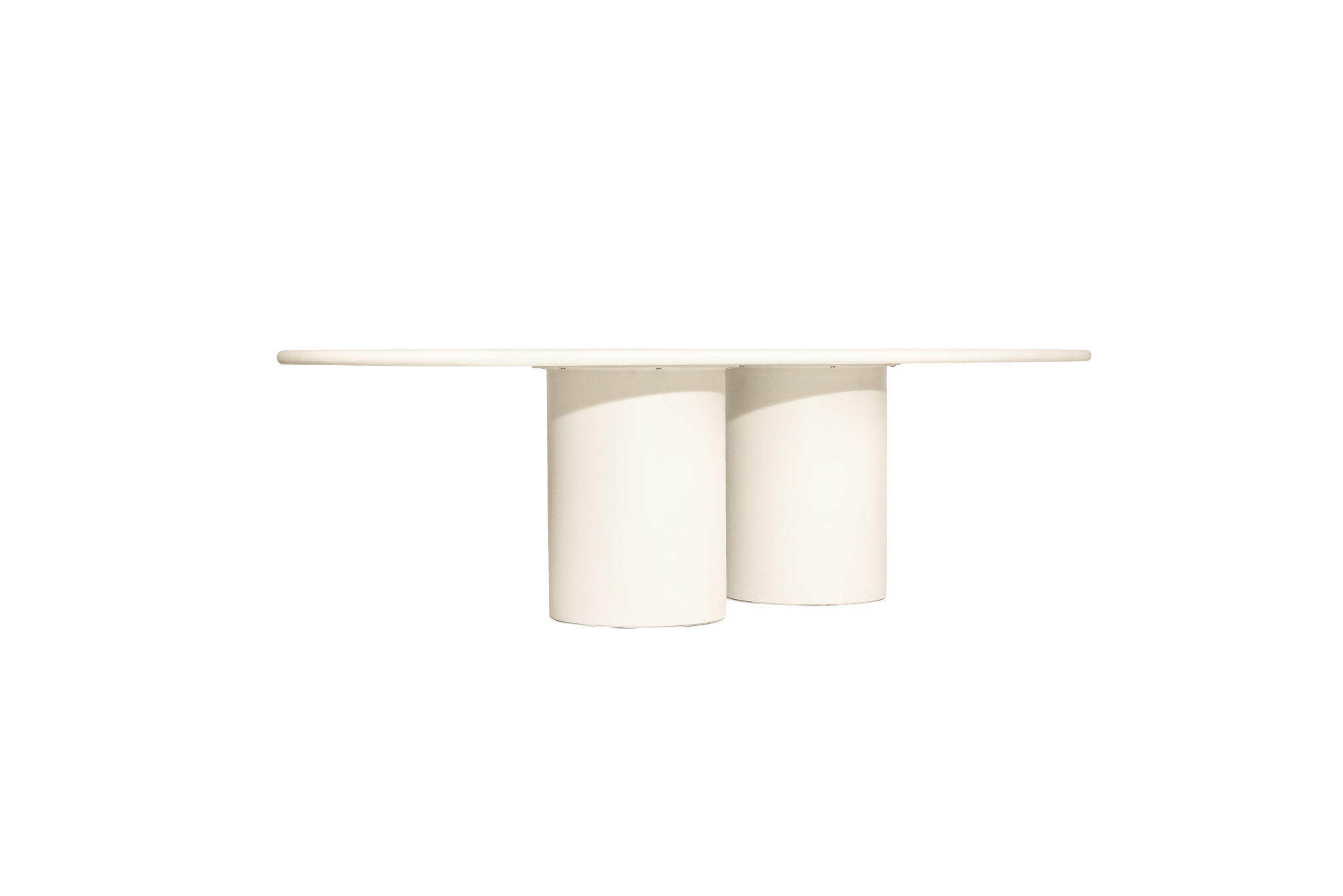 Lorenzo Organic Rectangle Dining Table - 2.7m - Ivory - Image 4