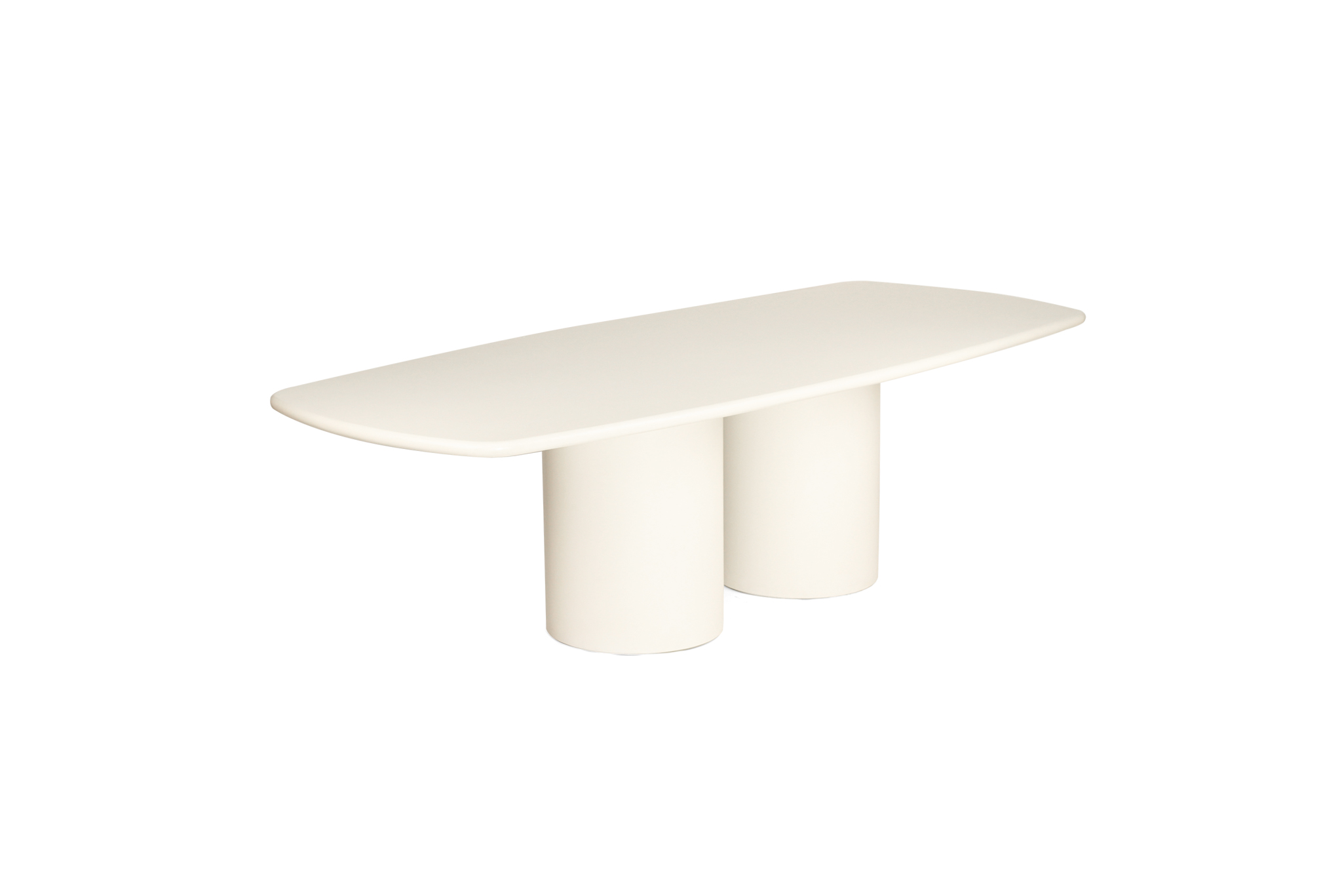 Lorenzo Organic Rectangle Dining Table - 2.7m - Ivory - Image 5