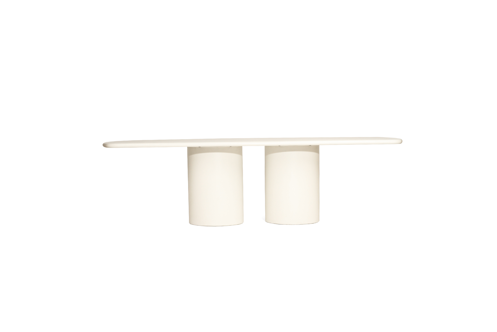 Lorenzo Organic Rectangle Dining Table - 2.7m - Ivory - Image 6