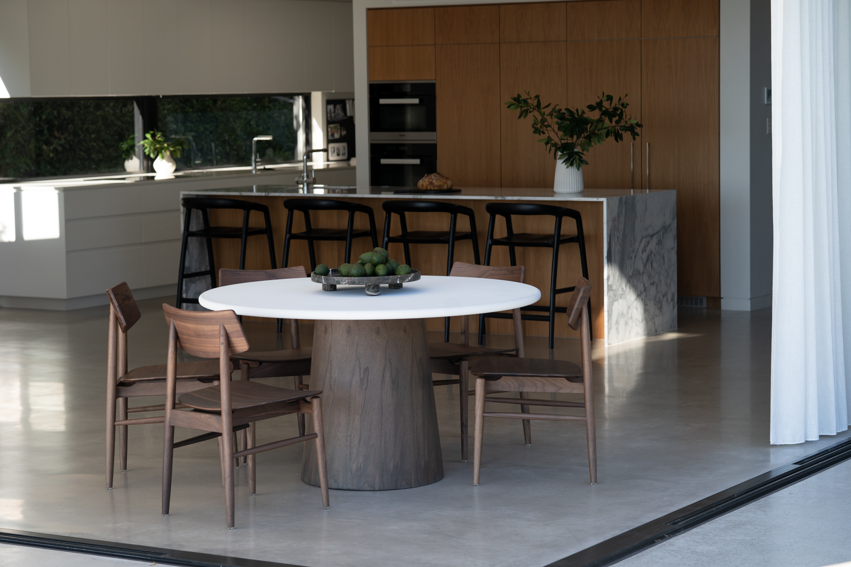 Harlow Dining Chair - Walnut with Timber Seat - Image 13