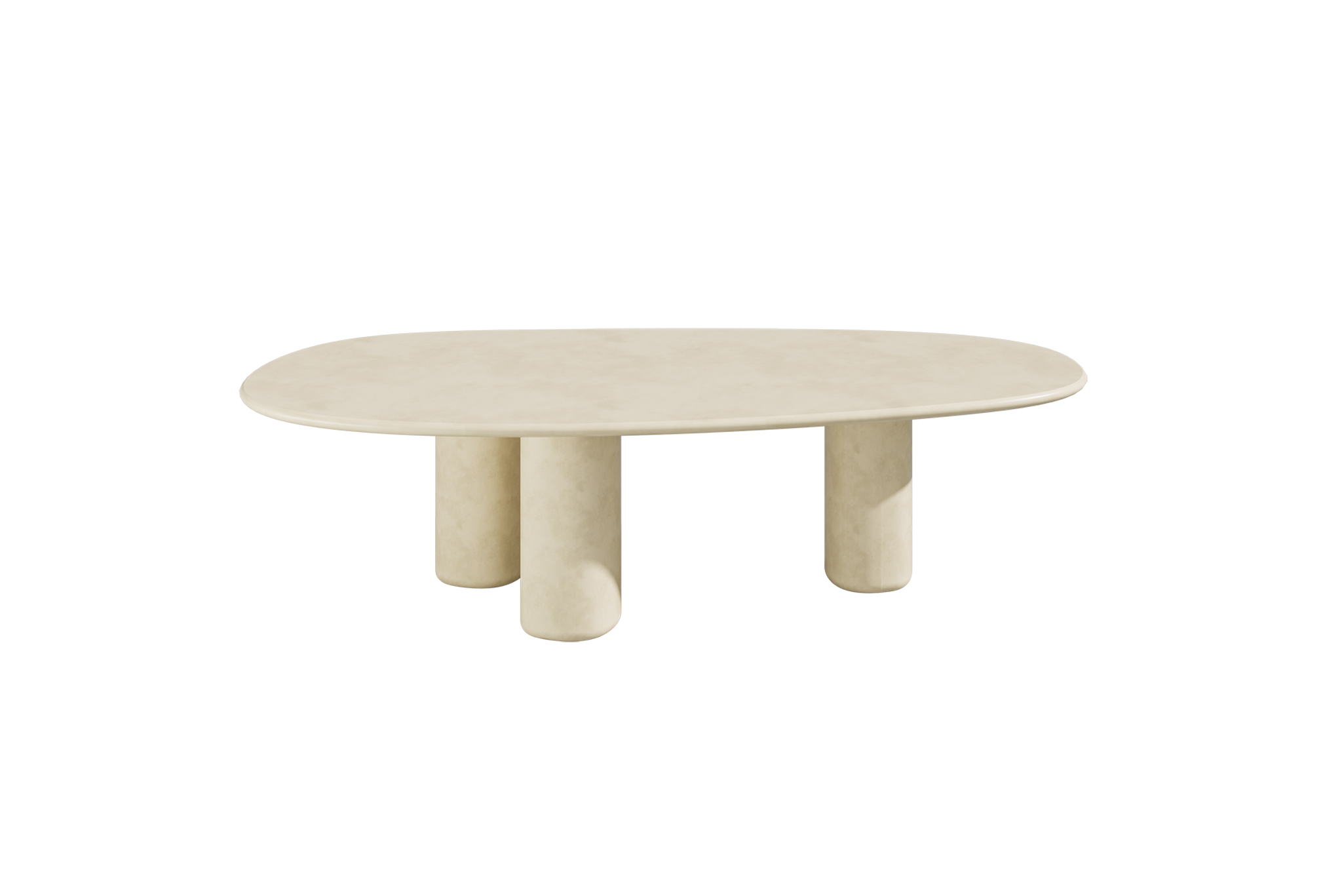Yori Outdoor Organic Oval Dining Table - Off White