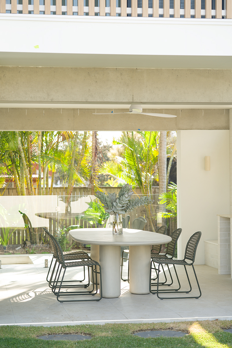Yori Outdoor Organic Oval Dining Table - Off White - Image 5