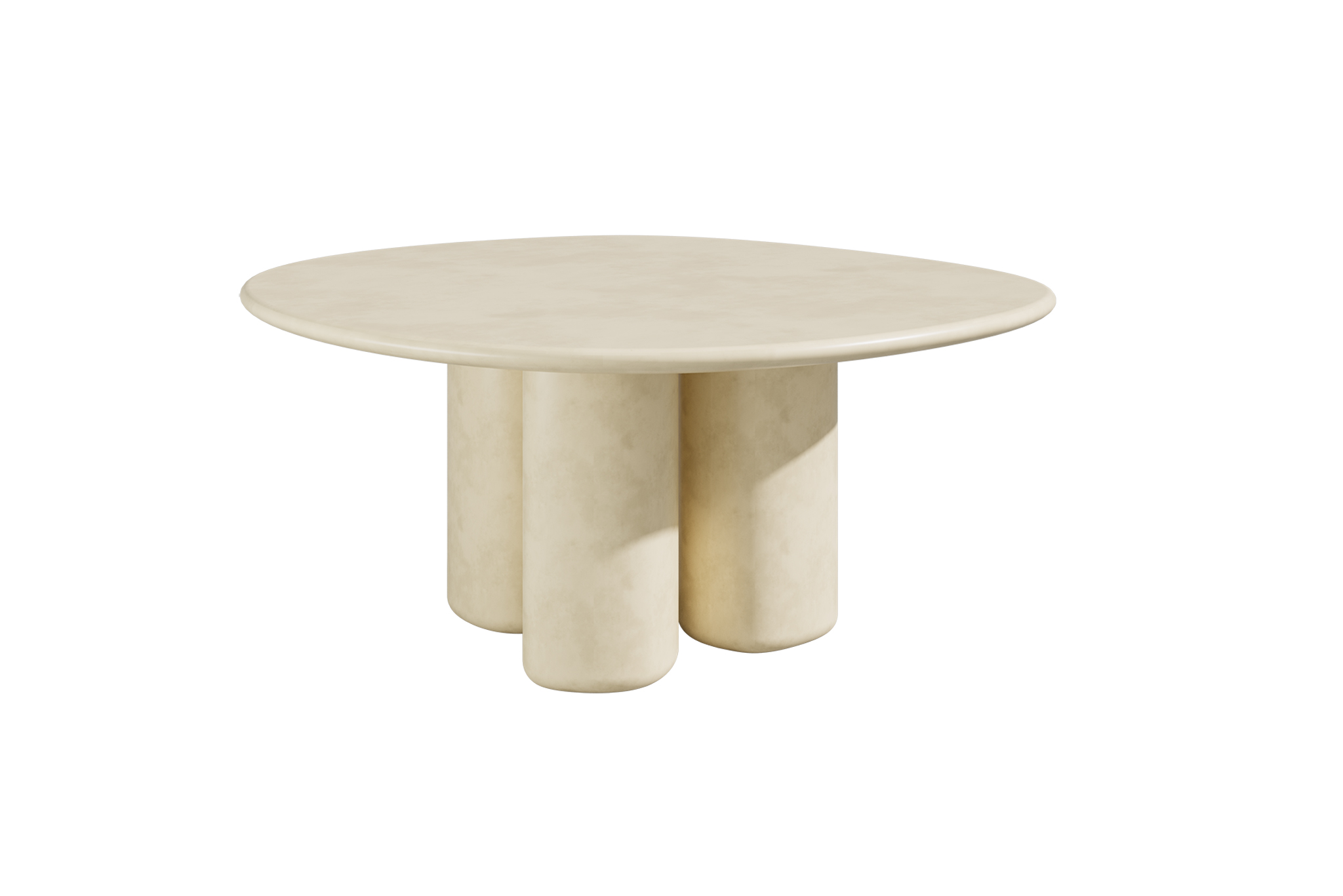 Yori Outdoor Organic Round Dining Table - Off White