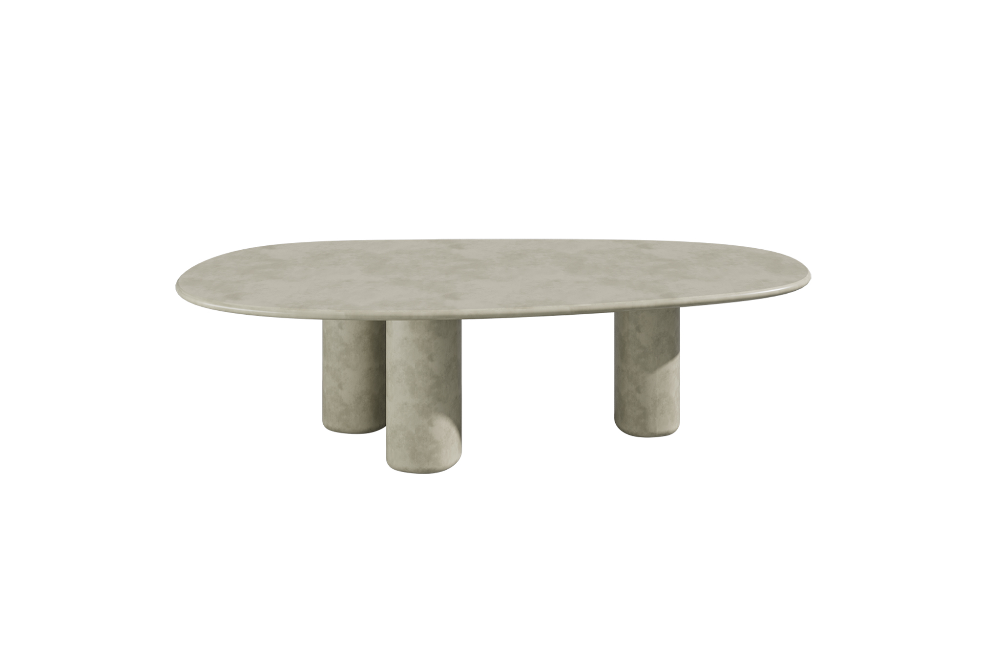 Yori Outdoor Organic Oval Dining Table - Concrete Grey