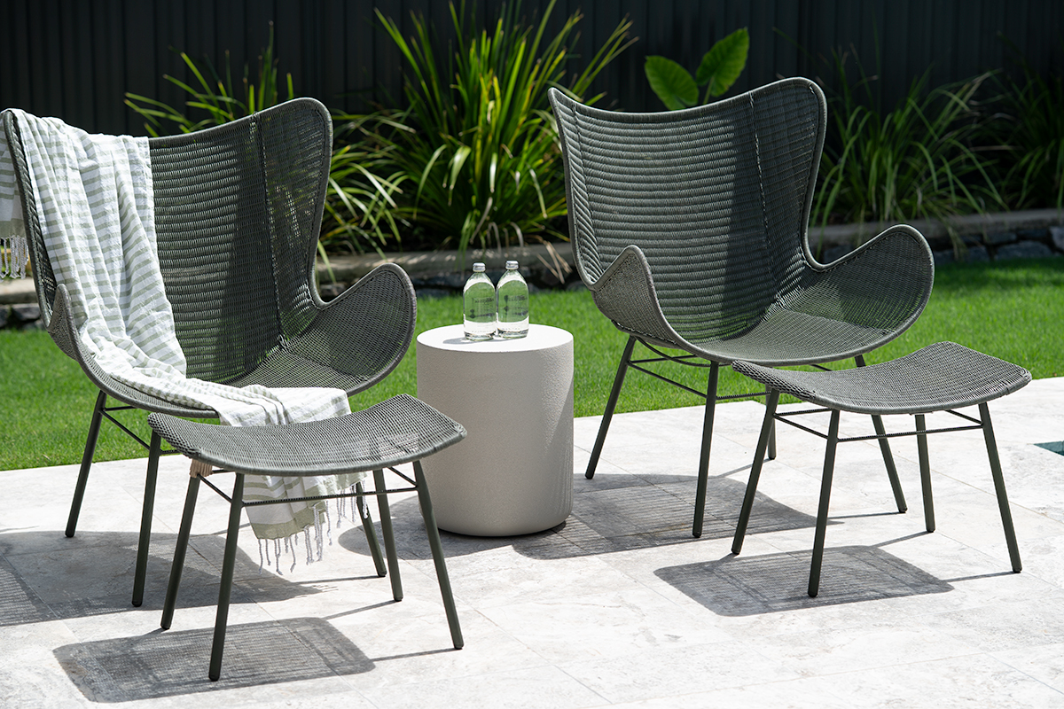Amos Outdoor Footstool - Moss - Image 12