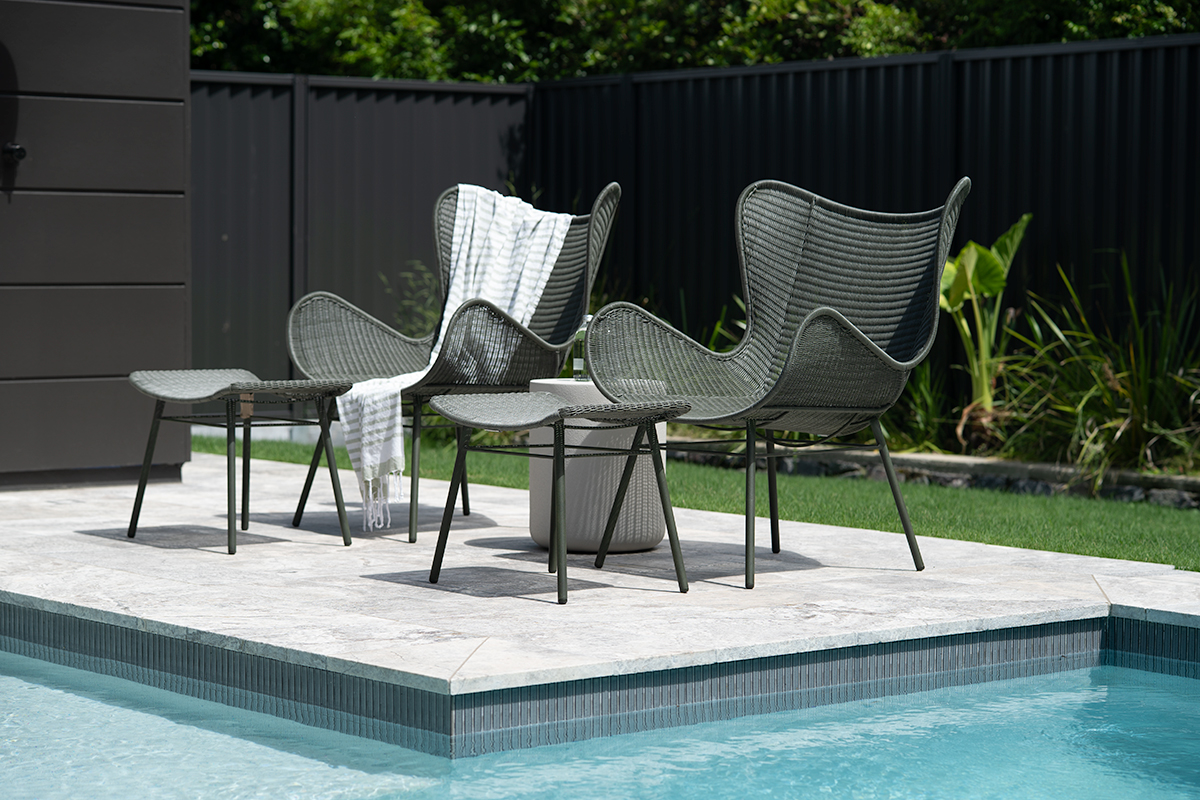 Amos Outdoor Footstool - Moss - Image 10