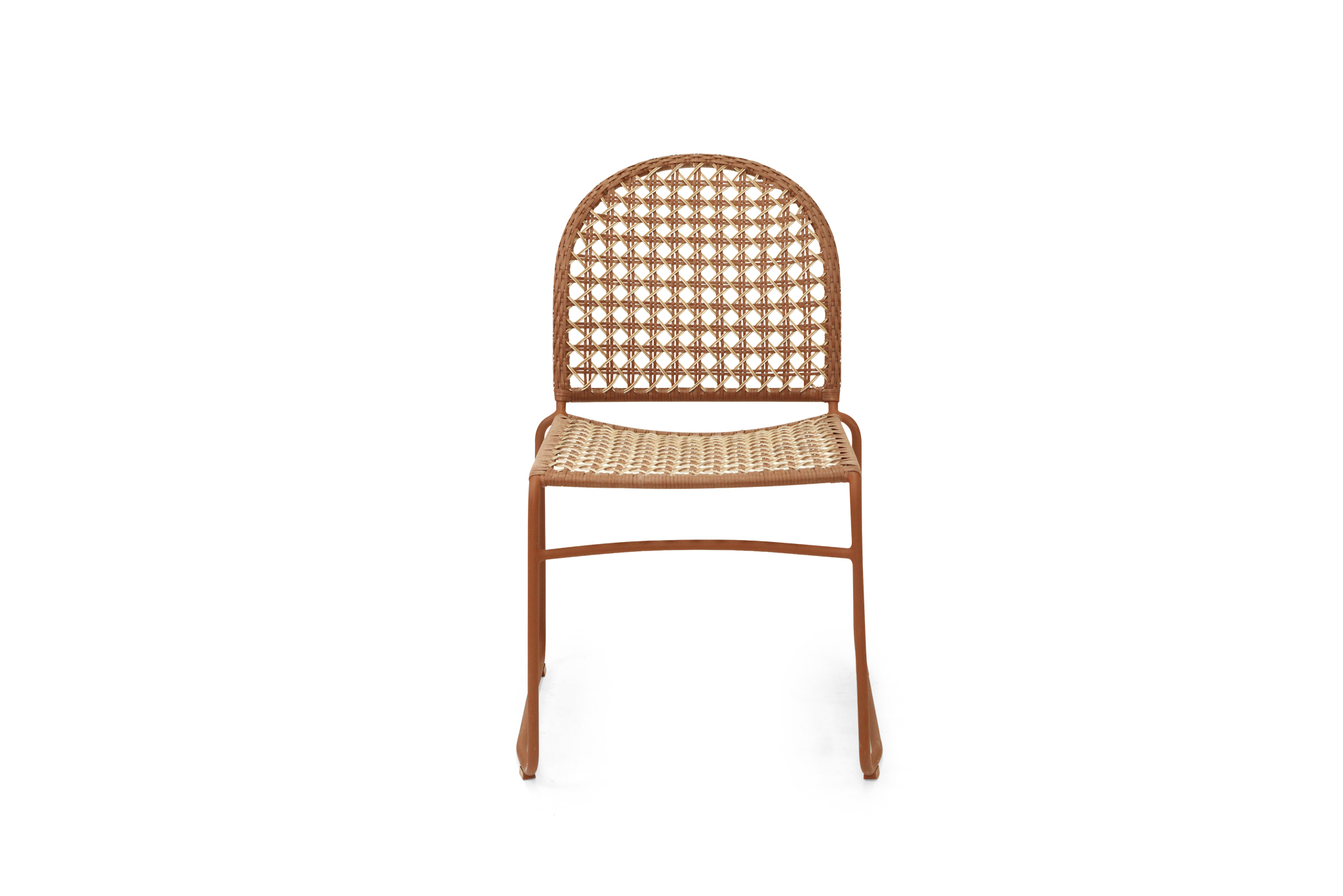 Archer Outdoor Side Chair - Brique - Image 4