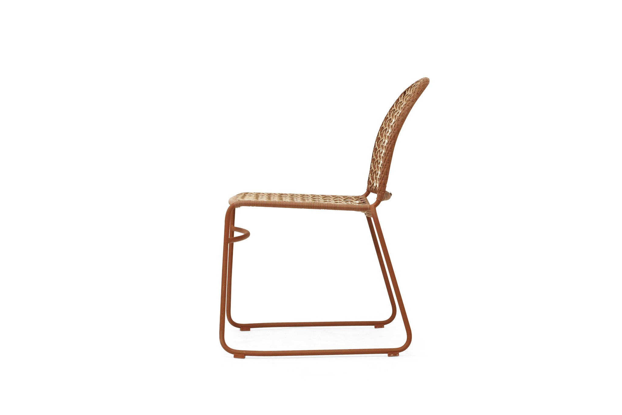 Archer Outdoor Side Chair - Brique - Image 6