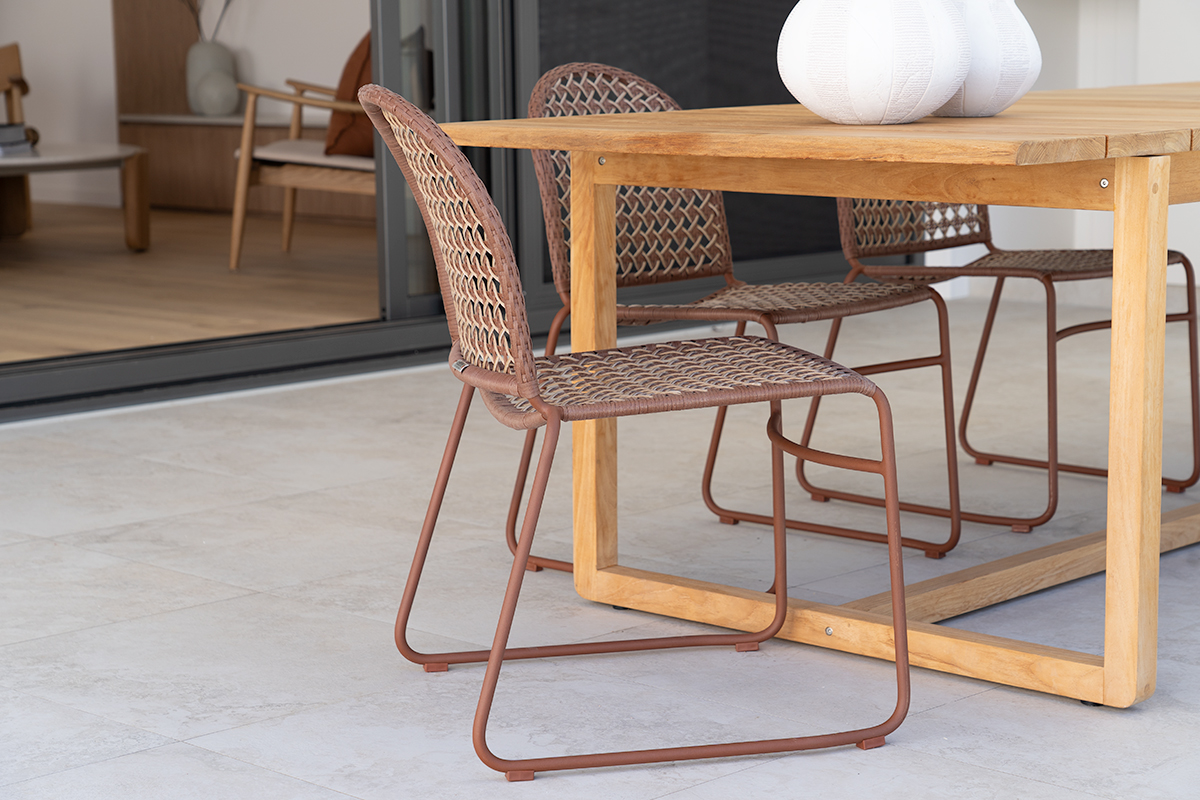 Archer Outdoor Side Chair - Brique - Image 13