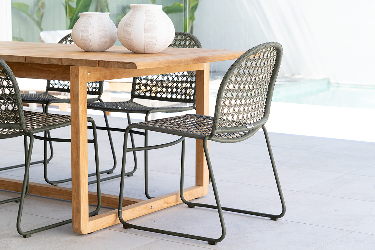 Archer Outdoor Side Chair - Moss - Image 2